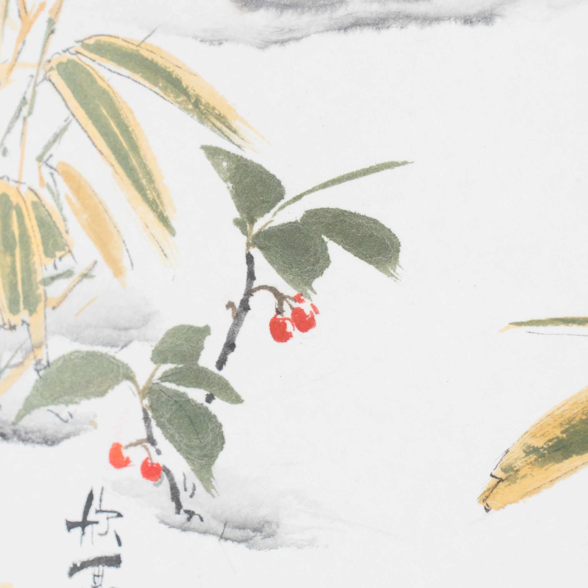 The Glancing-Back Cat Kakejiku Hanging Scroll