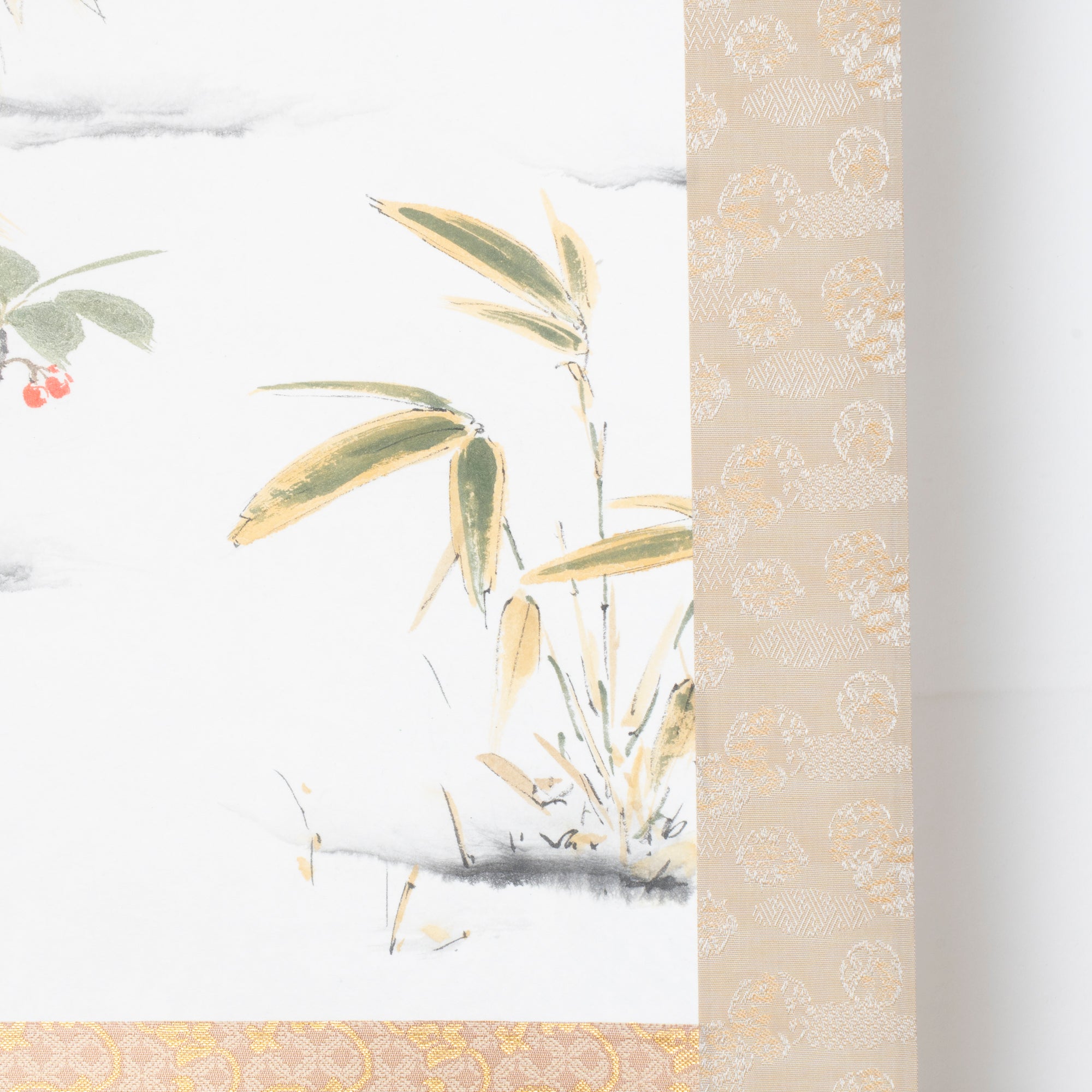 The Glancing-Back Cat Kakejiku Hanging Scroll