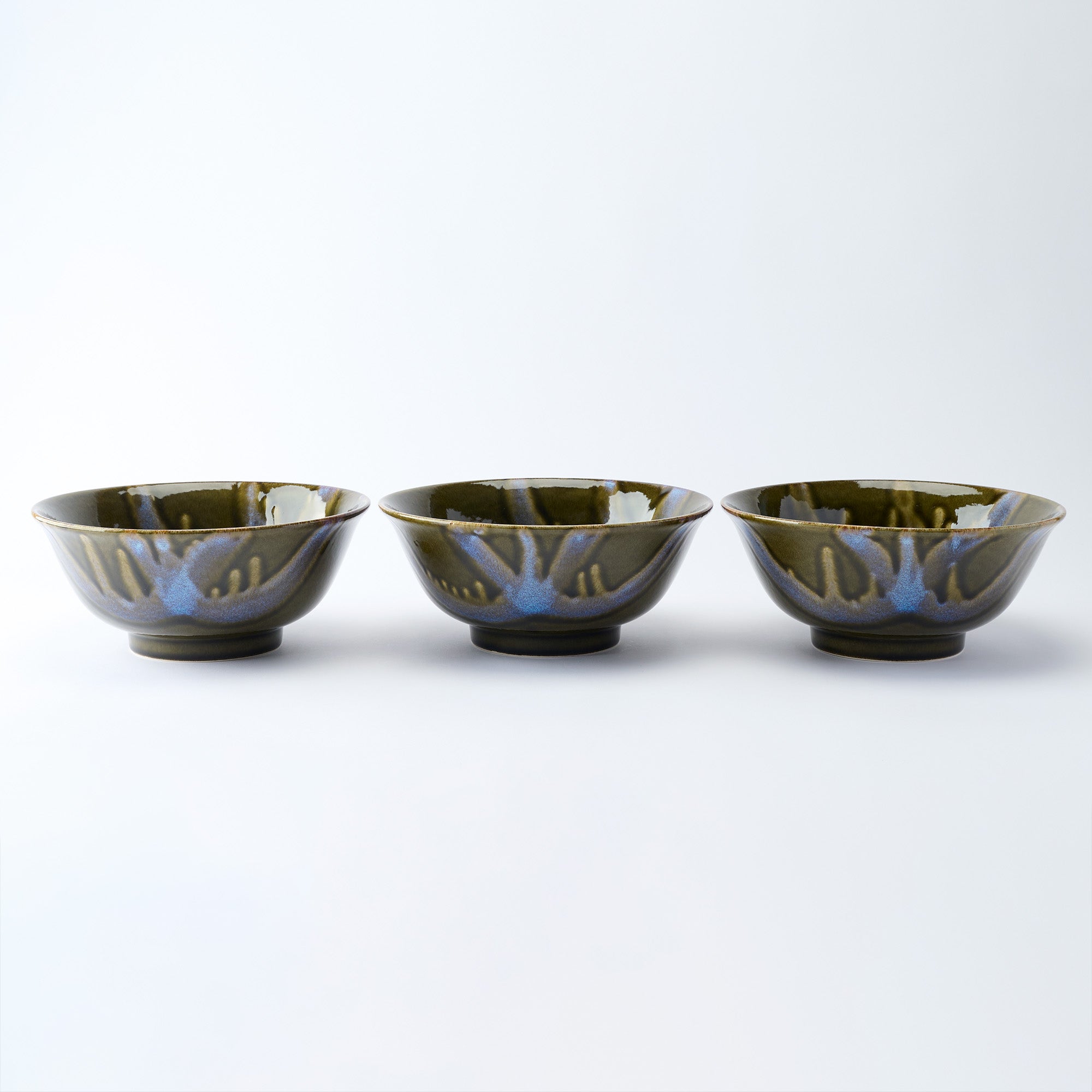 Blue Stroke Green Ramen Bowl 8.9 IN