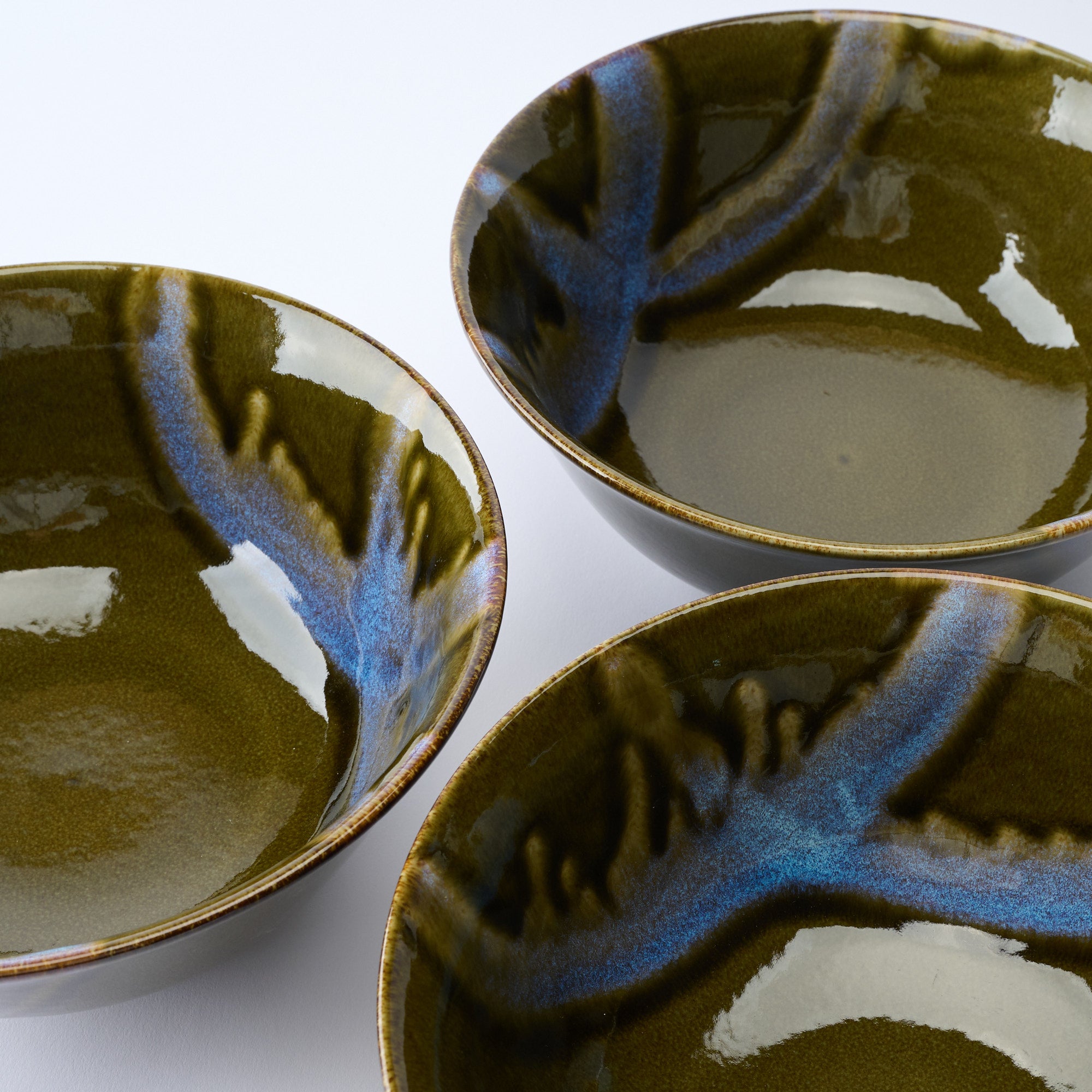 Blue Stroke Green Ramen Bowl 8.9 IN