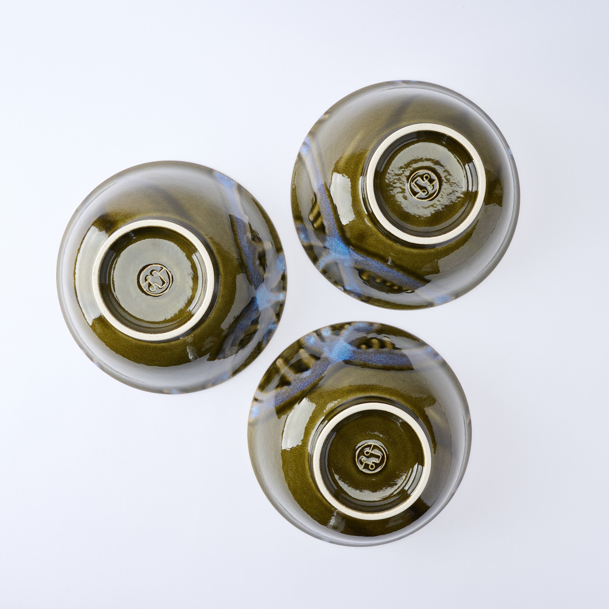 Blue Stroke Green Ramen Bowl 8.9 IN