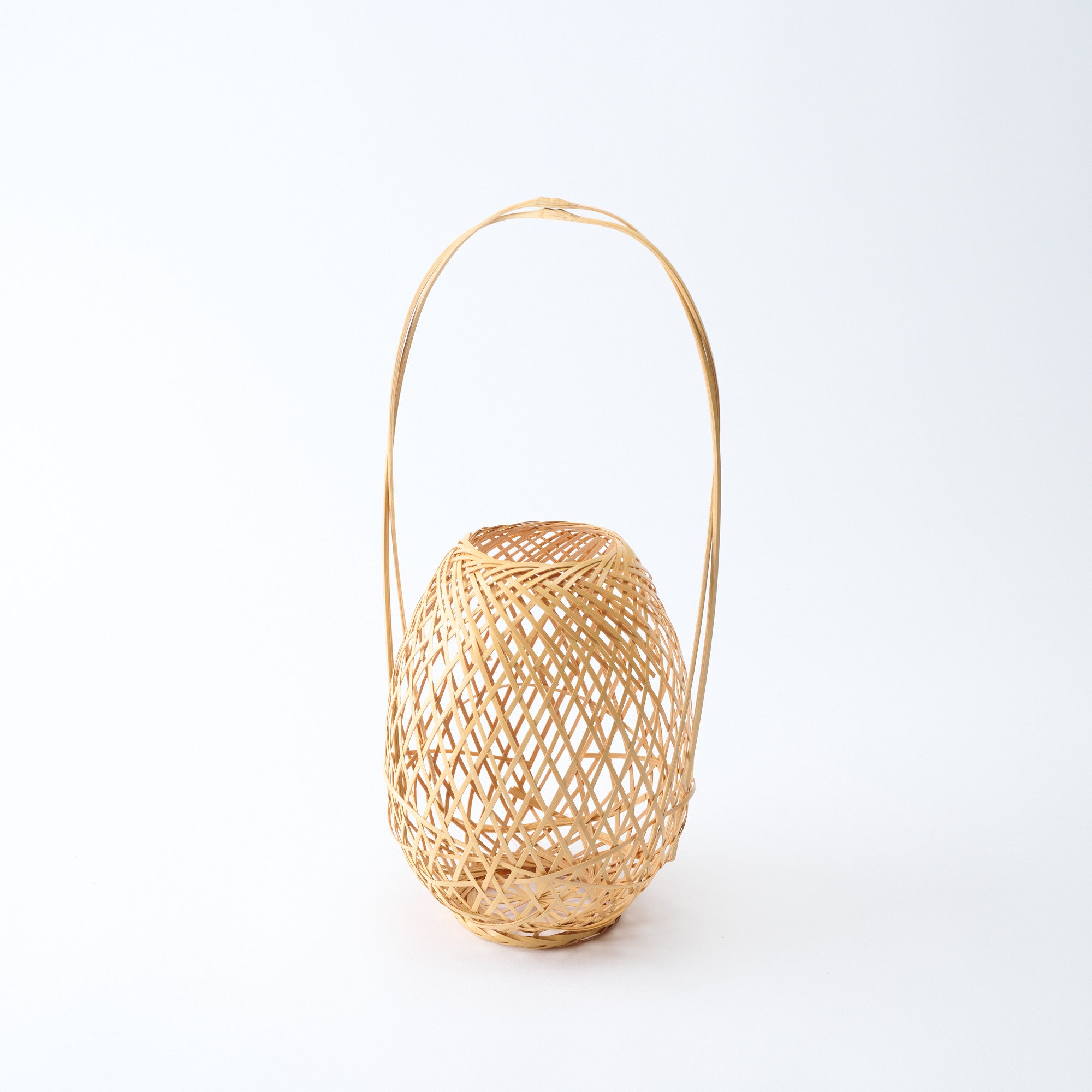 Oval Basketry Japanese Flower Vase