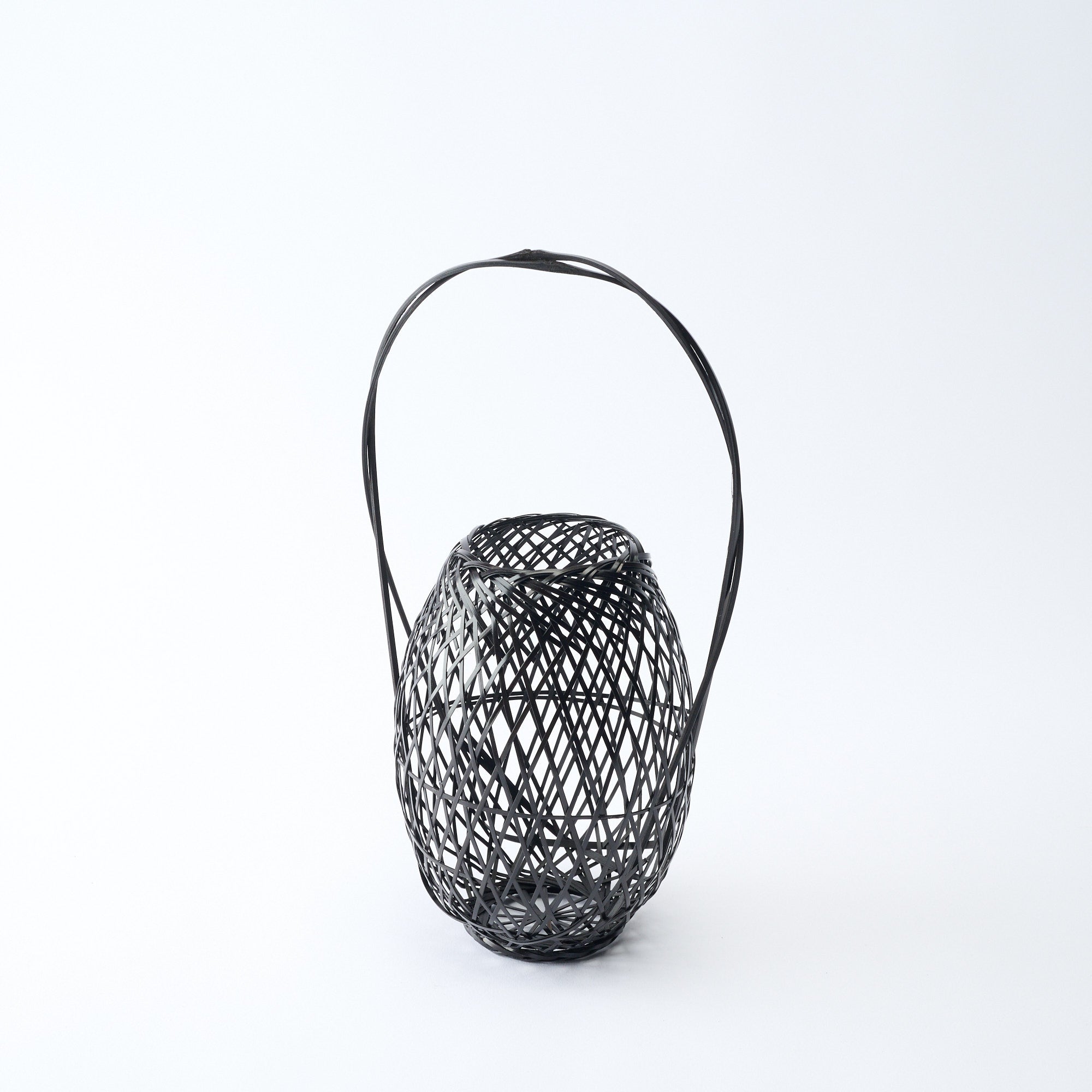 Oval Basketry Japanese Flower Vase