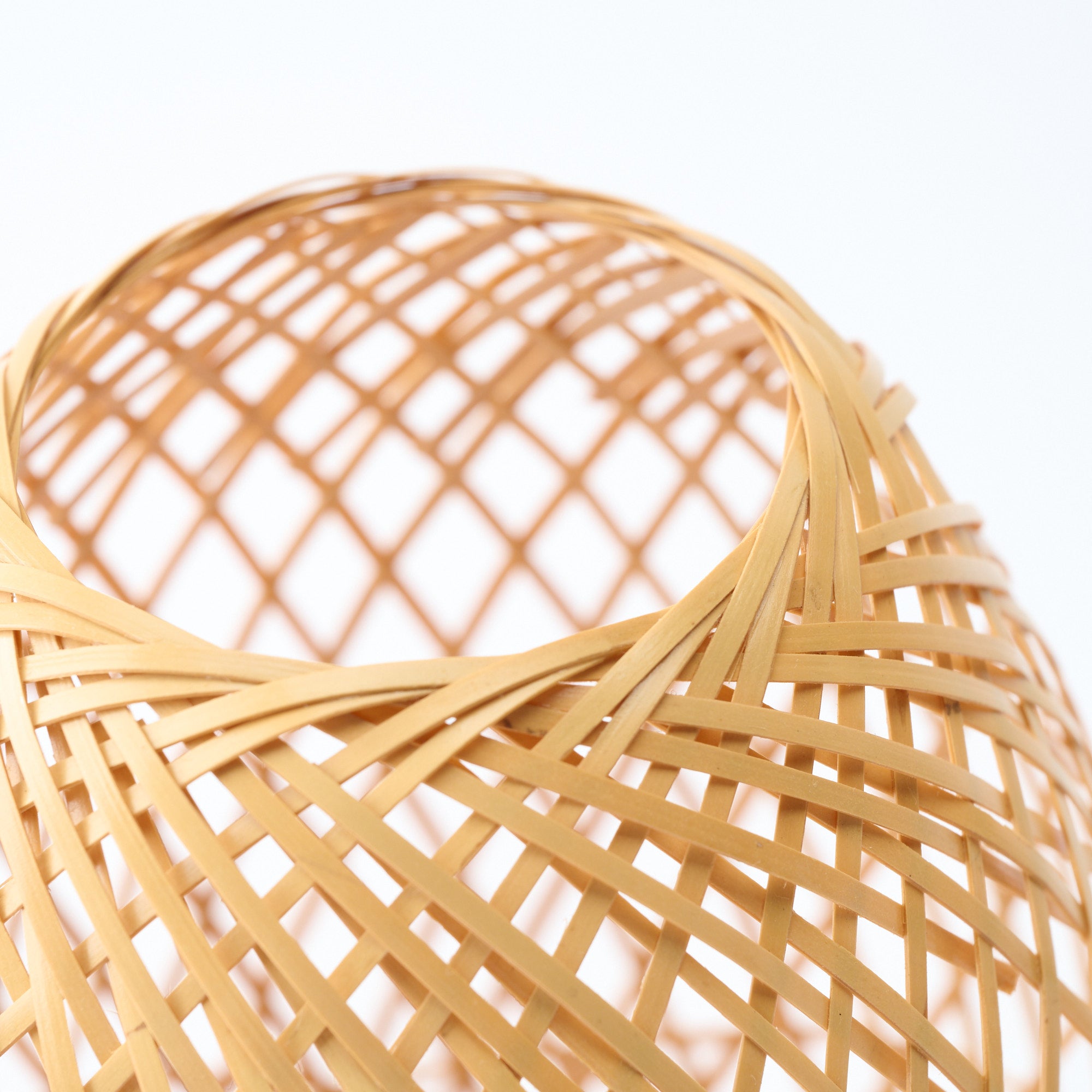 Oval Basketry Japanese Flower Vase