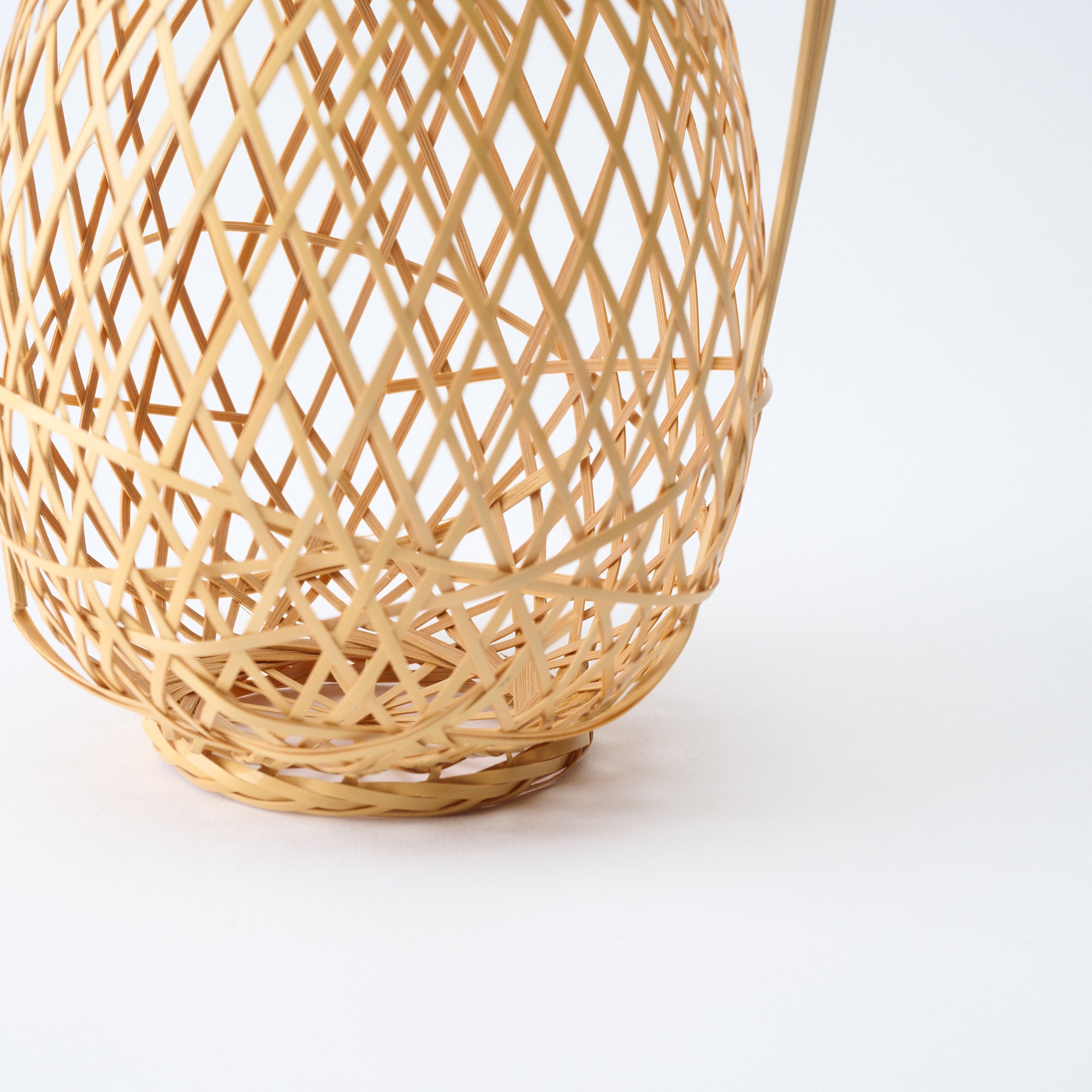 Oval Basketry Japanese Flower Vase