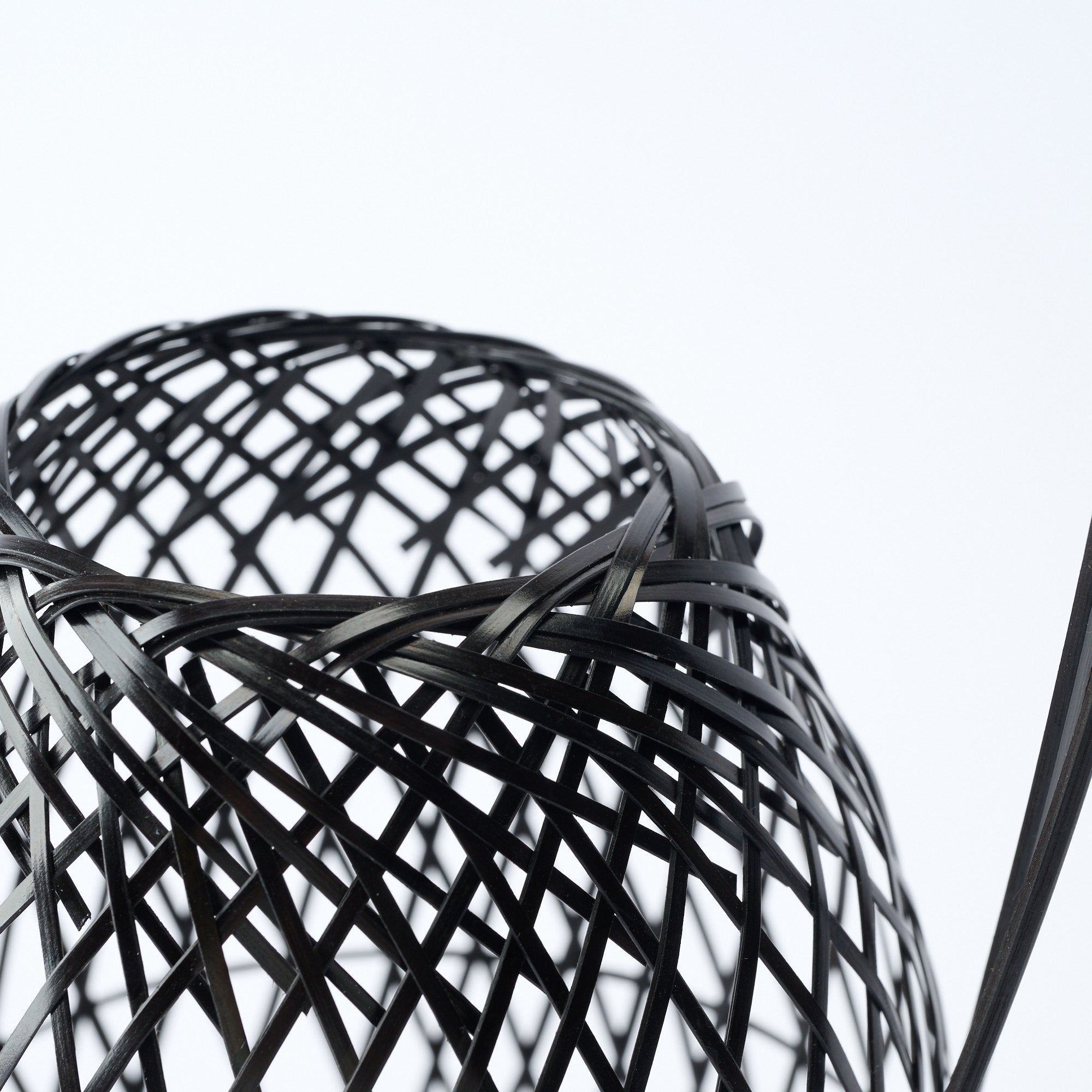 Oval Basketry Japanese Flower Vase