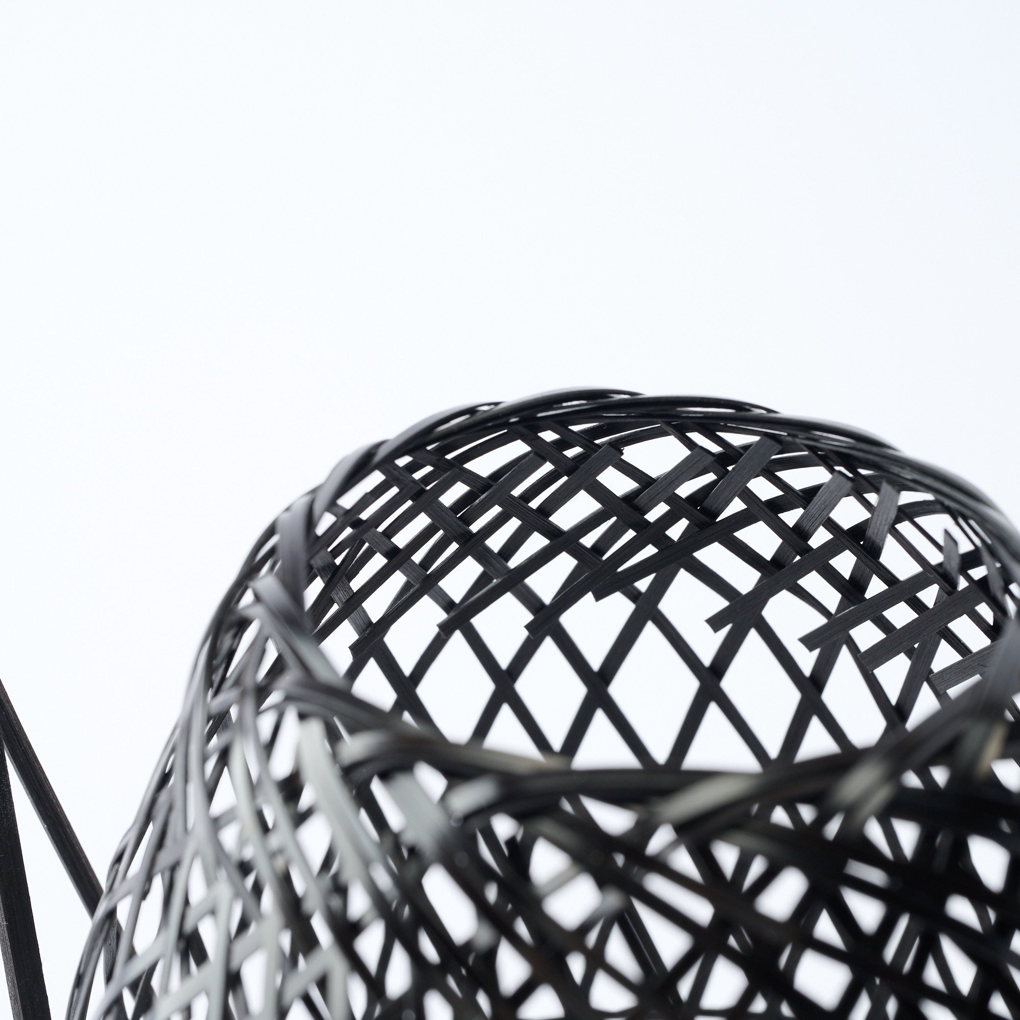 Oval Basketry Japanese Flower Vase