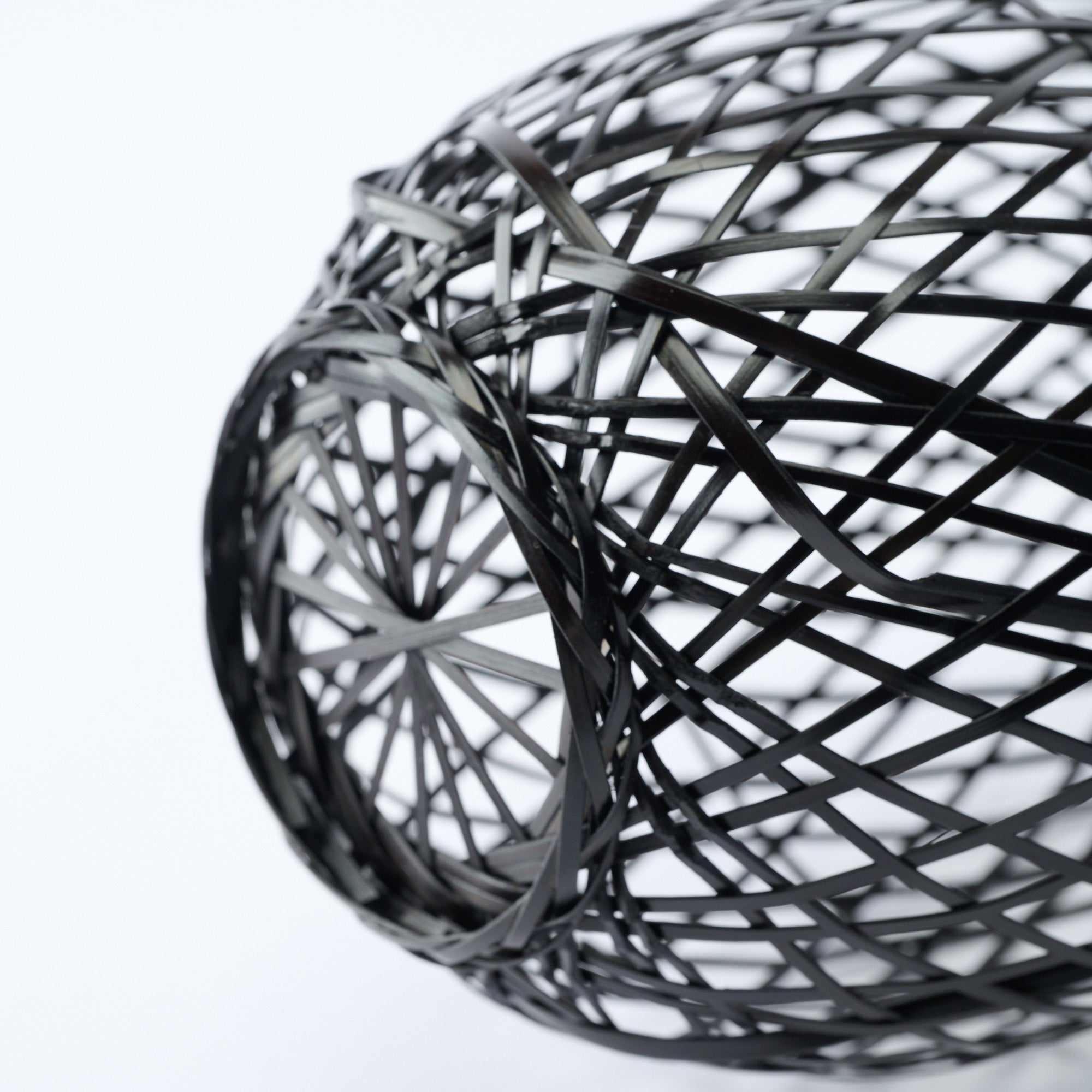 Oval Basketry Japanese Flower Vase