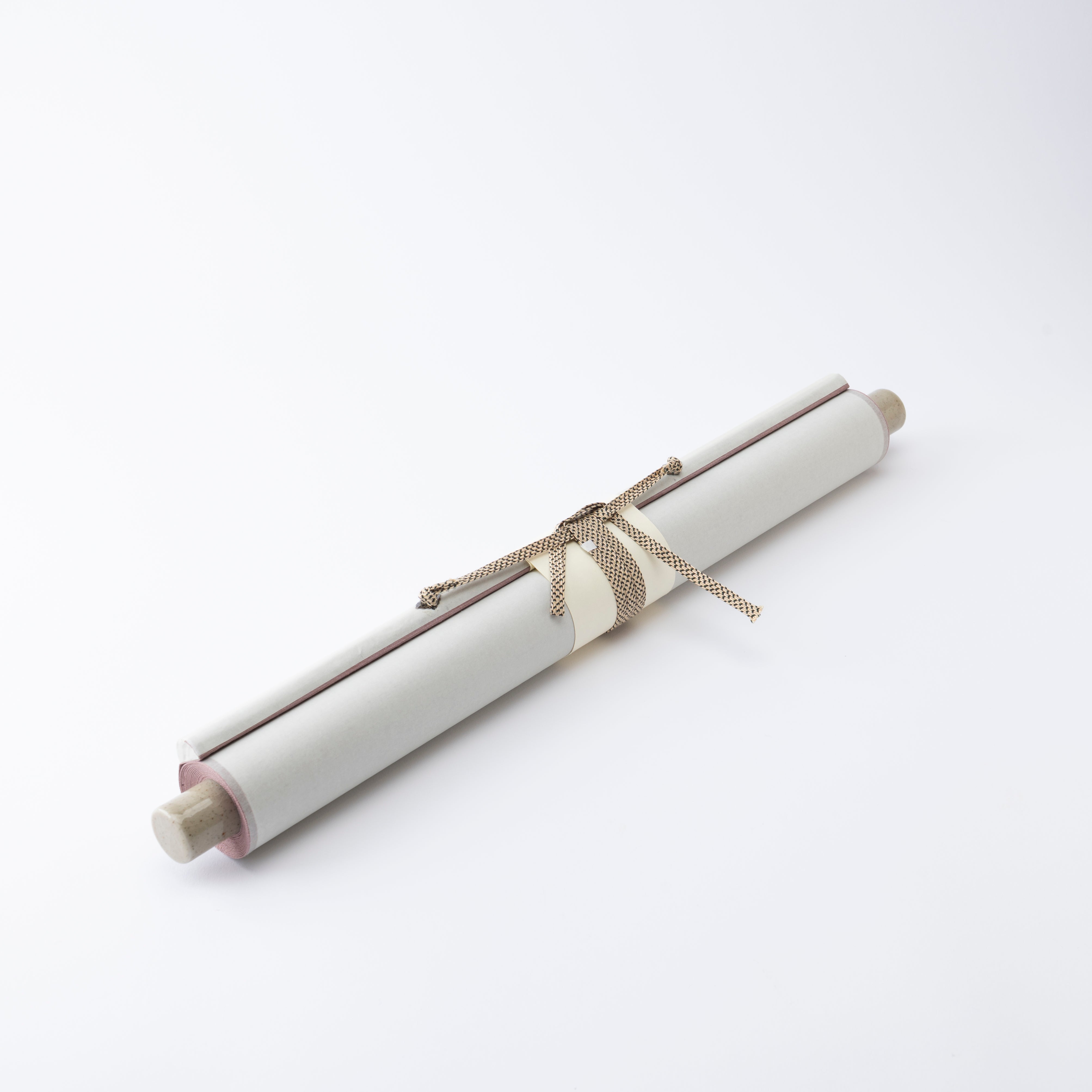 Sparrows and Sakura with Calligraphy Kakejiku Hanging Scroll