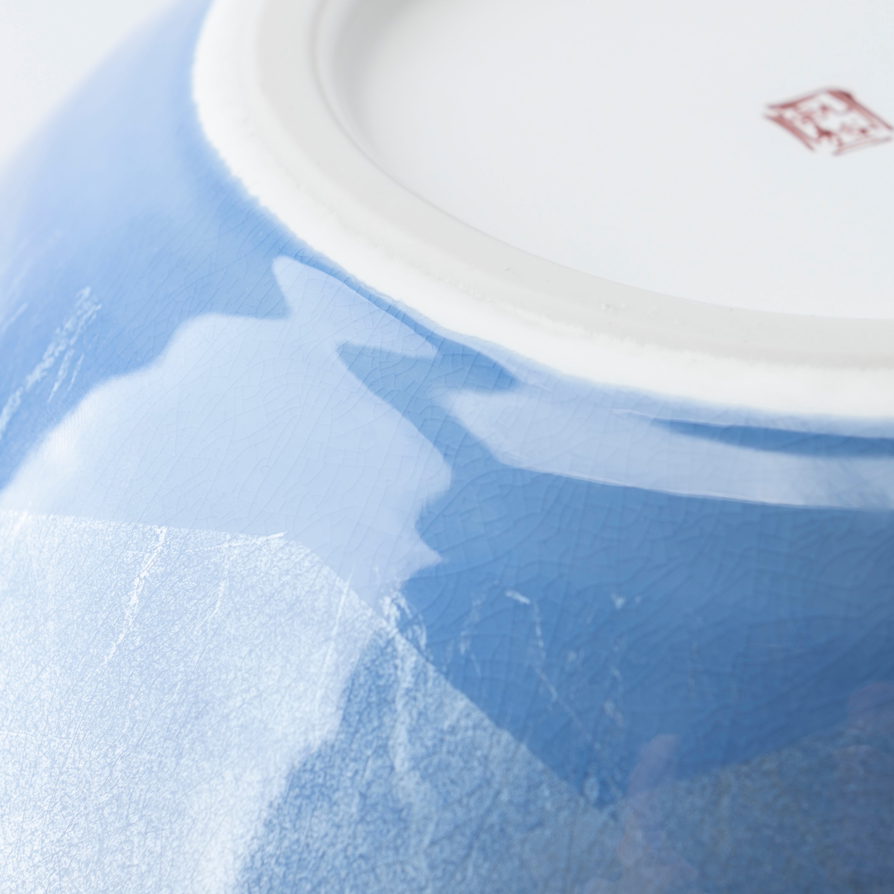 Ginsai Crane Round Japanese Flower Vase 8.1 IN