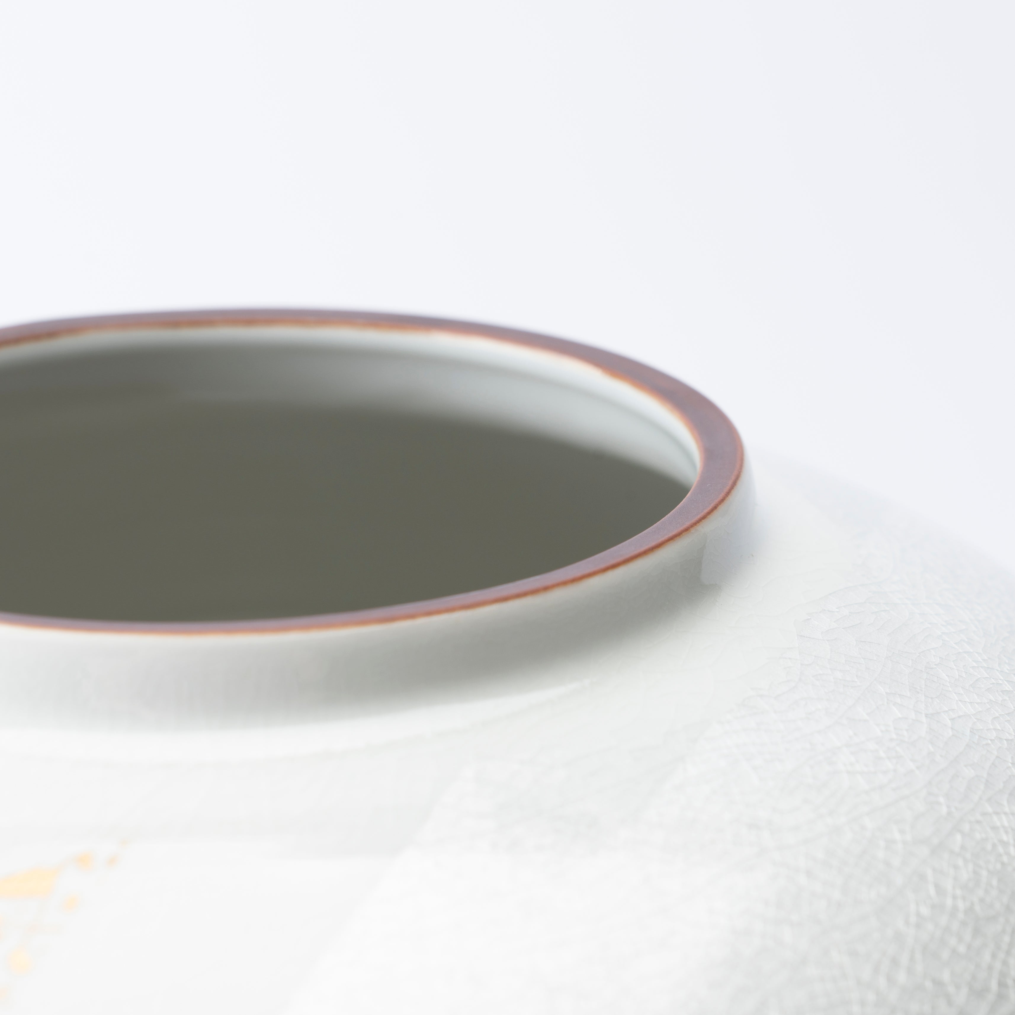 Ginsai Crane Round Japanese Flower Vase 8.1 IN