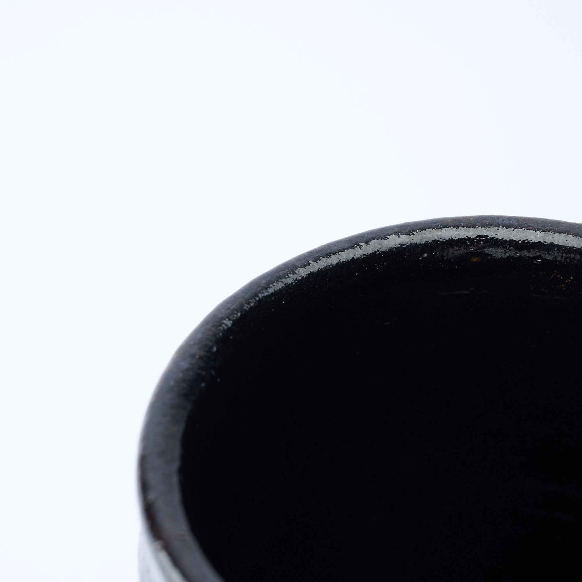 Black Raku Yunomi Japanese Teacup