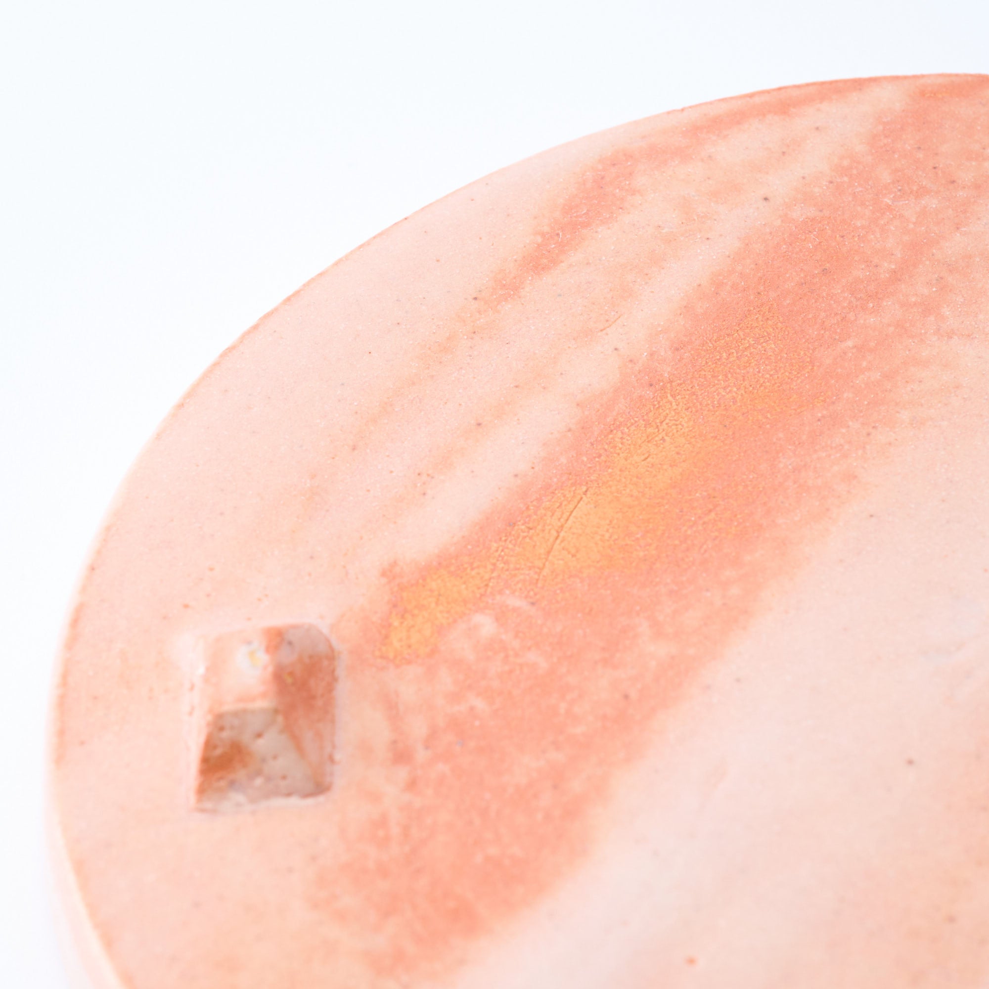 Shino Blush Footed Round Dinner Plate