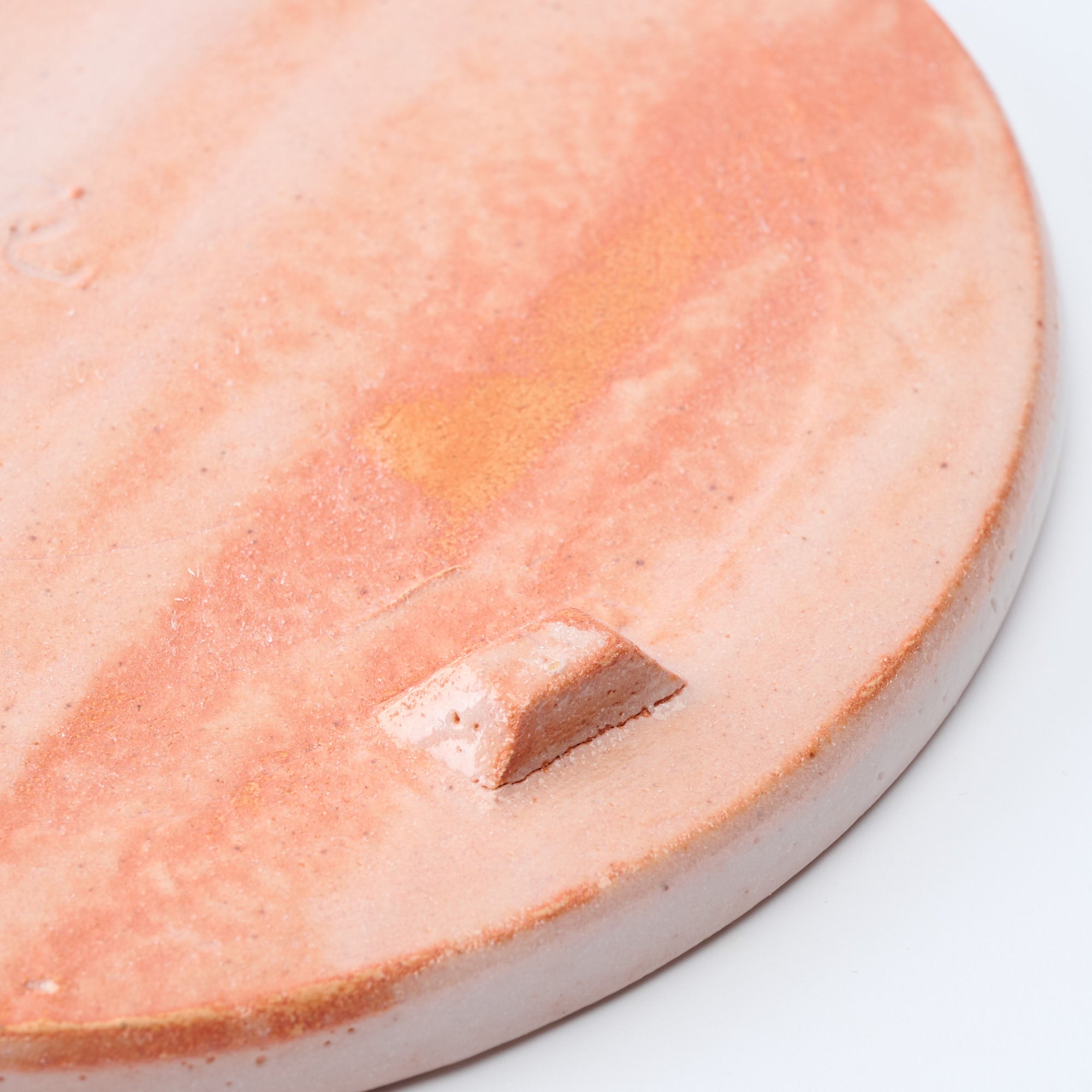 Shino Blush Footed Round Dinner Plate