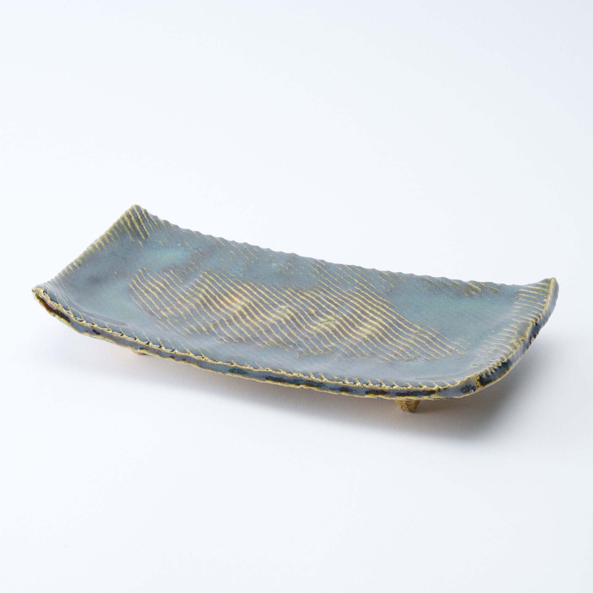 Oribe Footed Rectangular Dinner Plate