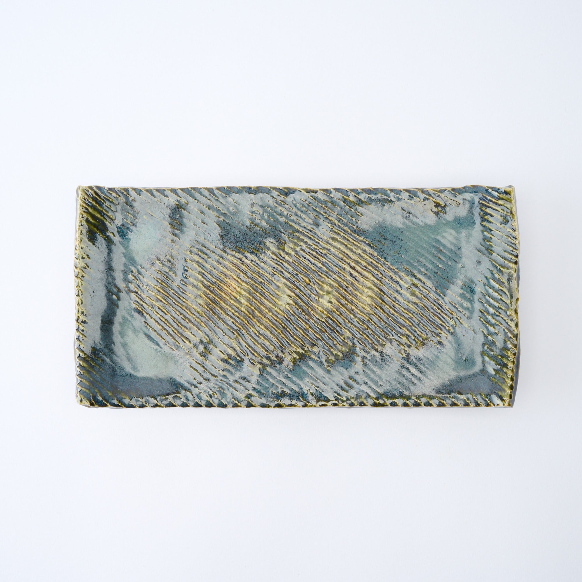 Oribe Footed Rectangular Dinner Plate