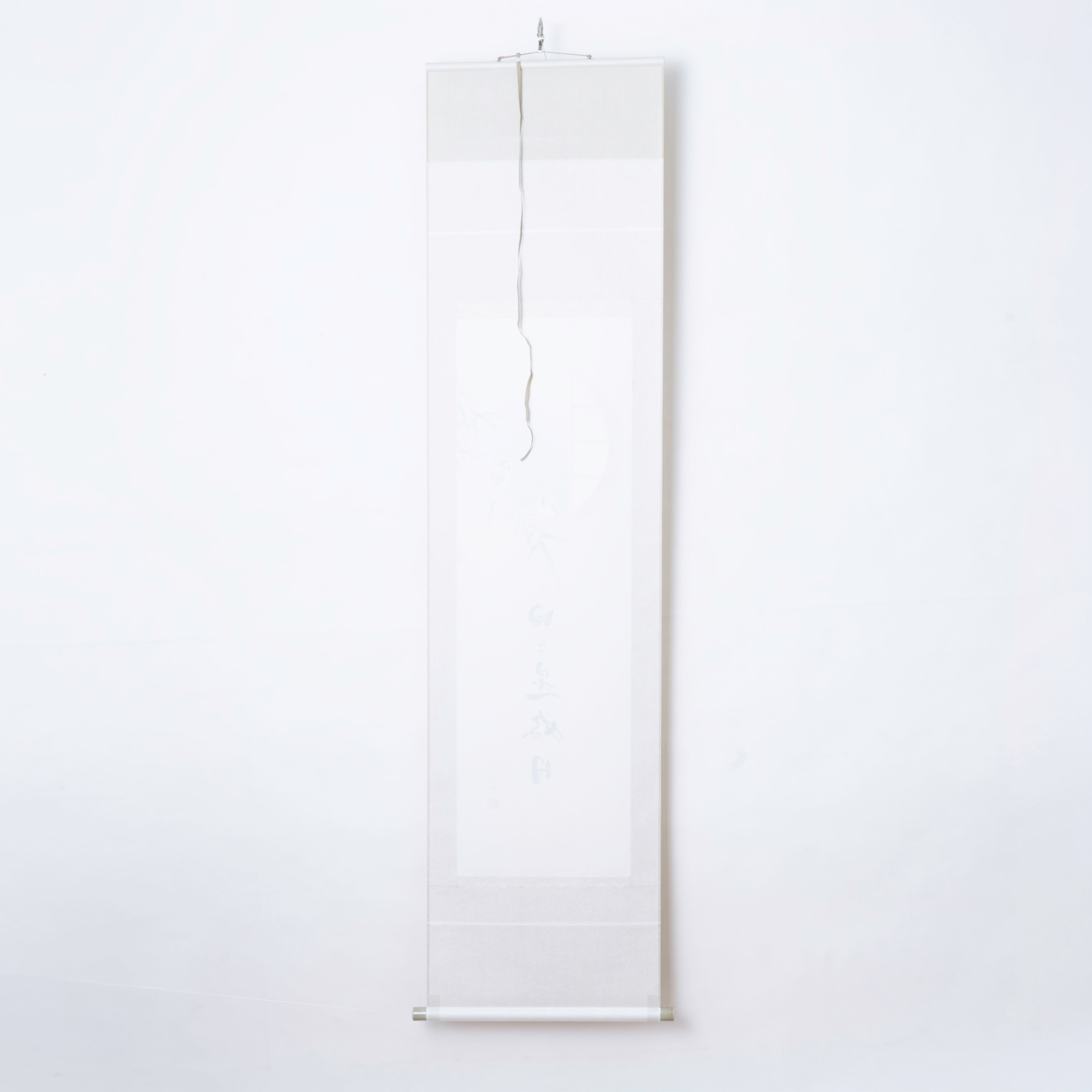 Sparrows and Bamboo with Calligraphy Kakejiku Hanging Scroll