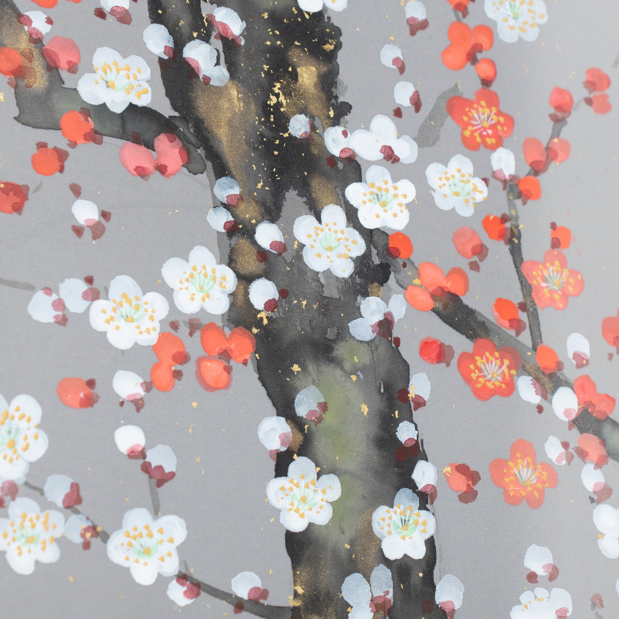 Plum Blossoms Under the Moon Kakejiku Hanging Scroll