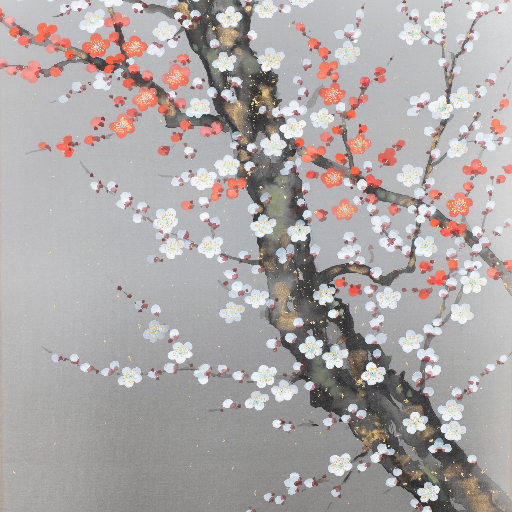 Plum Blossoms Under the Moon Kakejiku Hanging Scroll