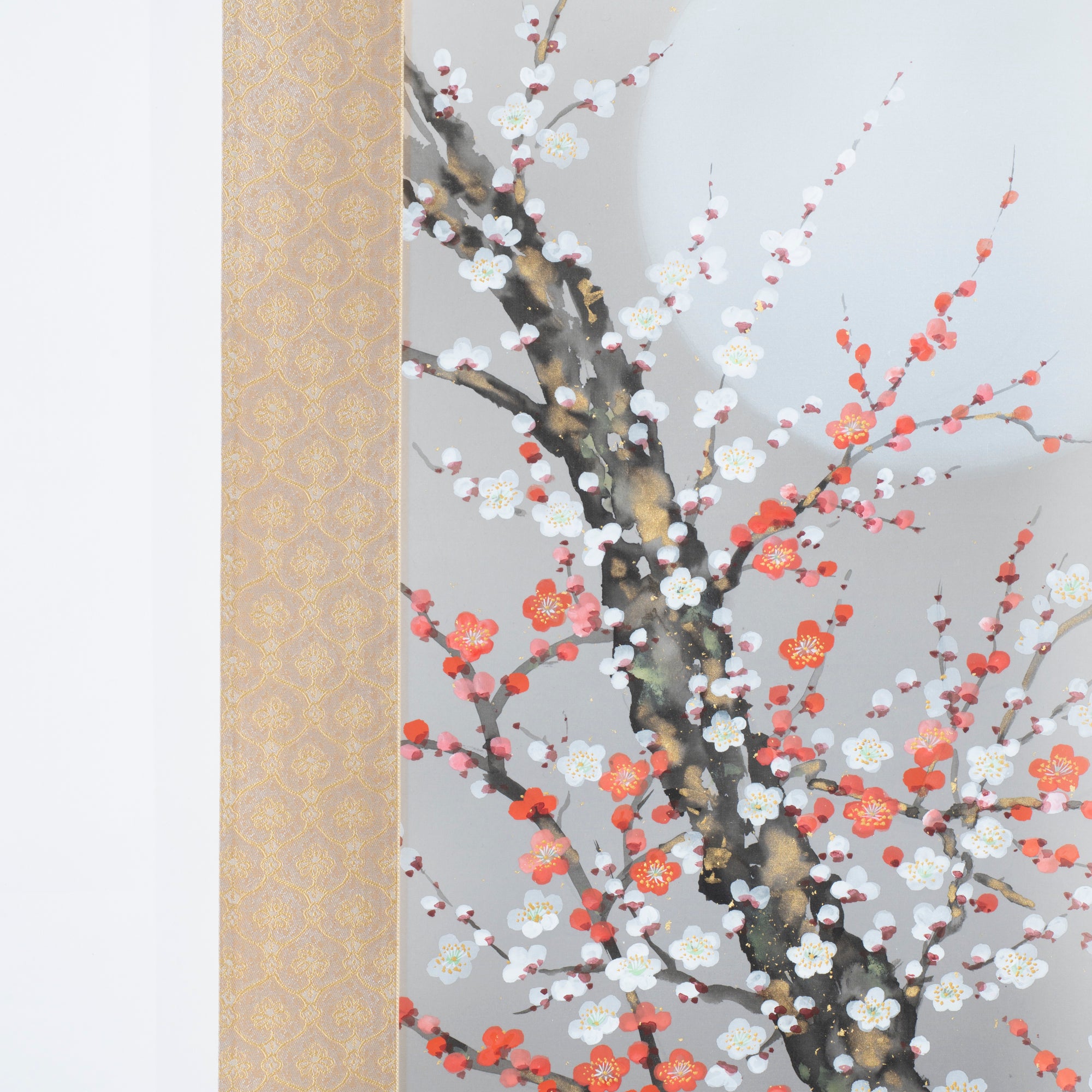 Plum Blossoms Under the Moon Kakejiku Hanging Scroll
