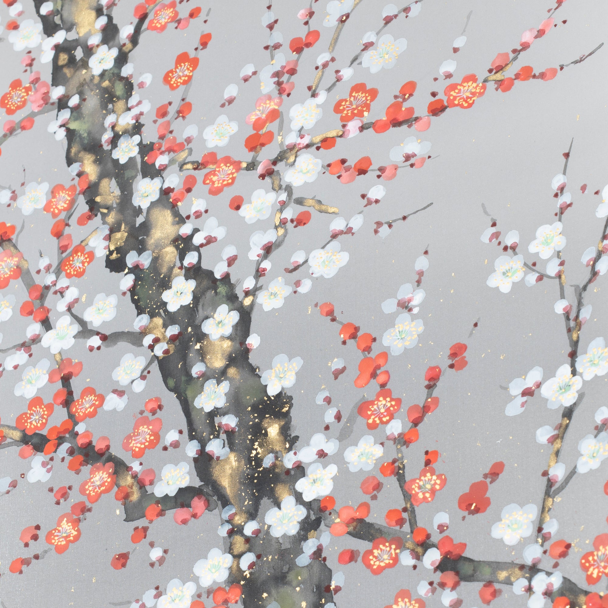 Plum Blossoms Under the Moon Kakejiku Hanging Scroll