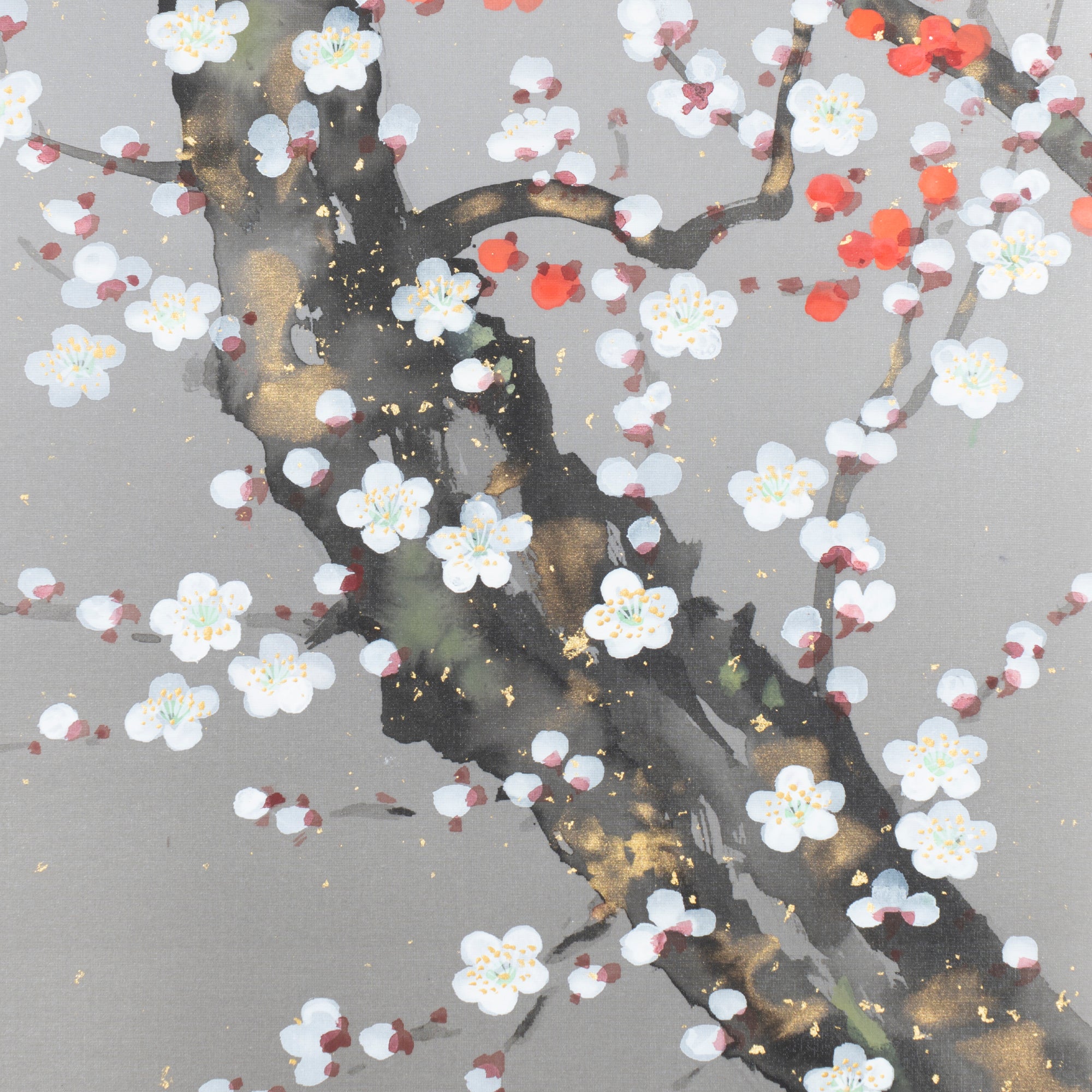 Plum Blossoms Under the Moon Kakejiku Hanging Scroll