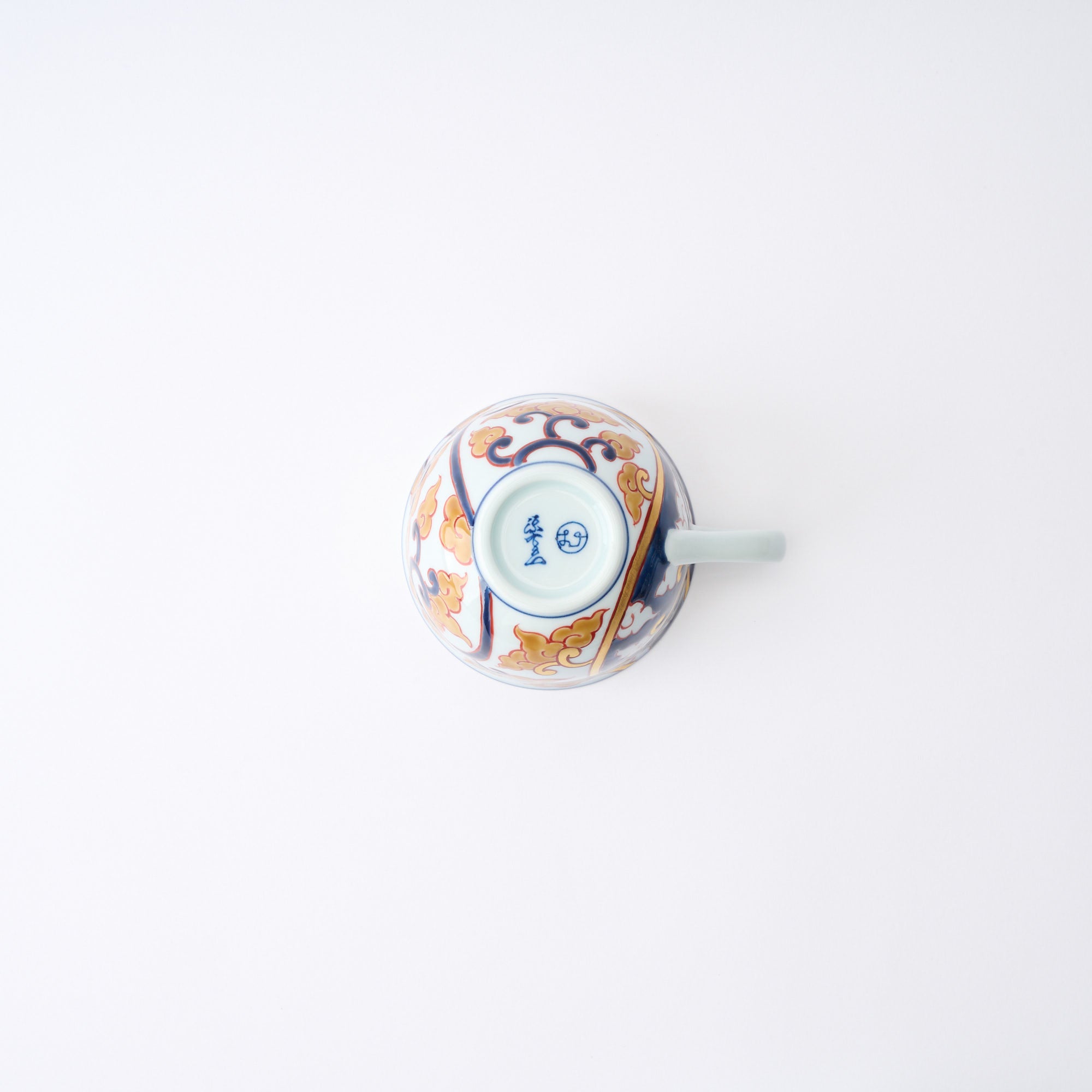 Deep Cobalt Knotted Arabesque Cup and Saucer