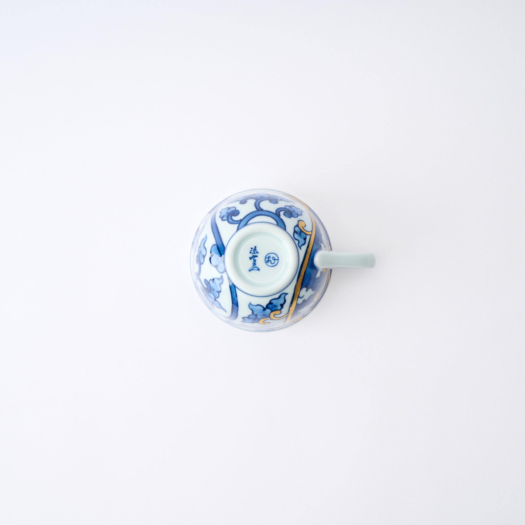 Blue Knotted Arabesque Cup and Saucer