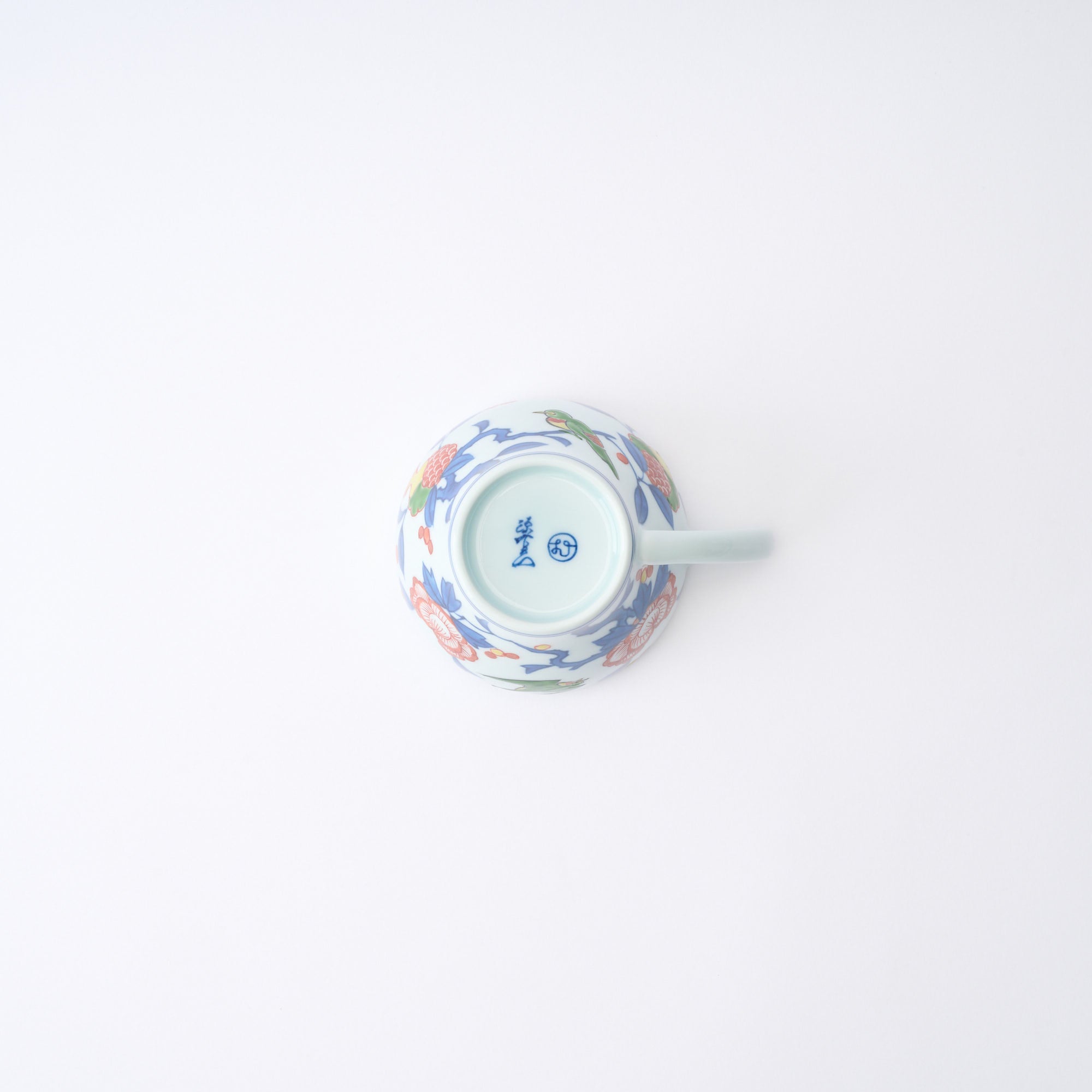 Somenishiki Pomegranate and Flower Cup and Saucer