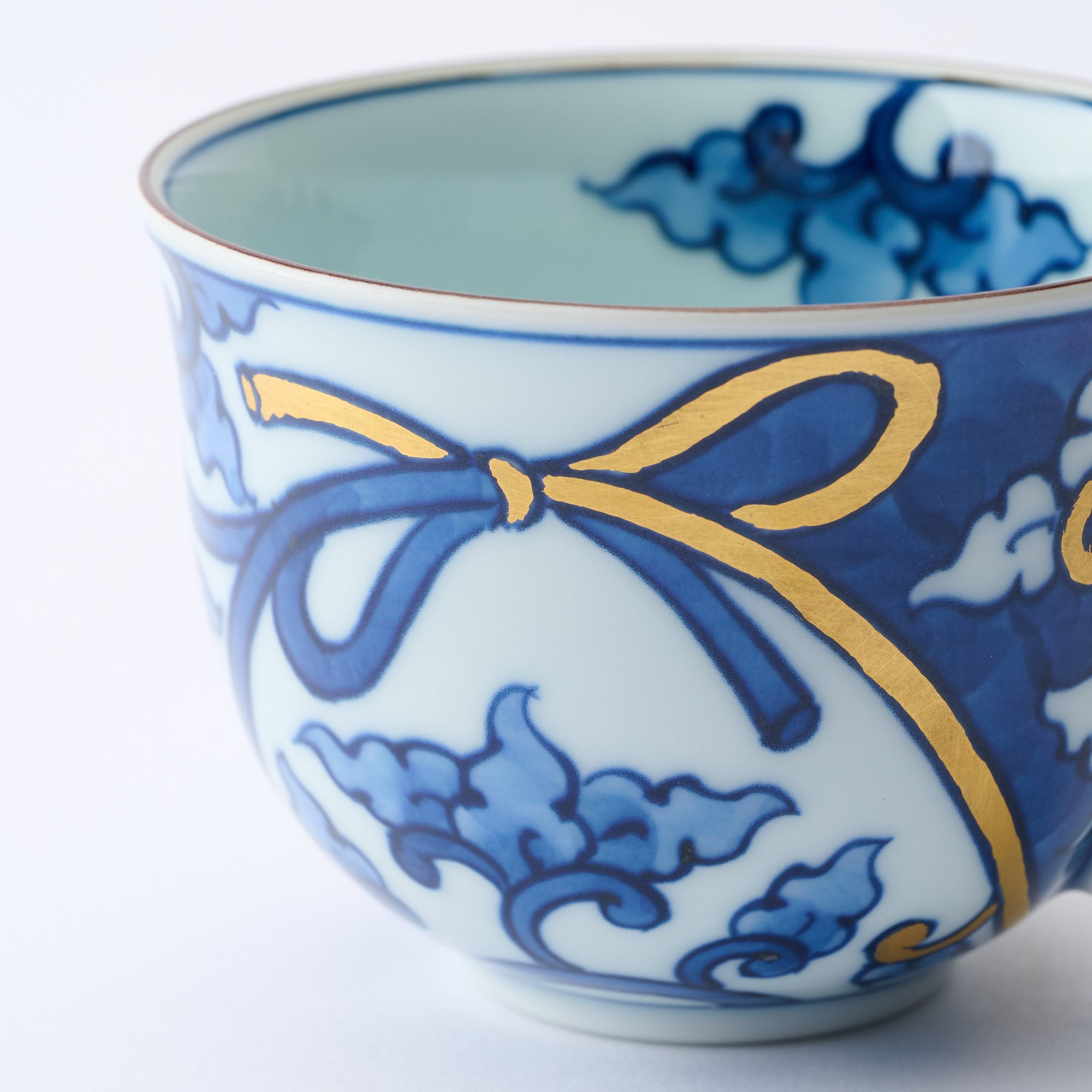 Blue Knotted Arabesque Cup and Saucer