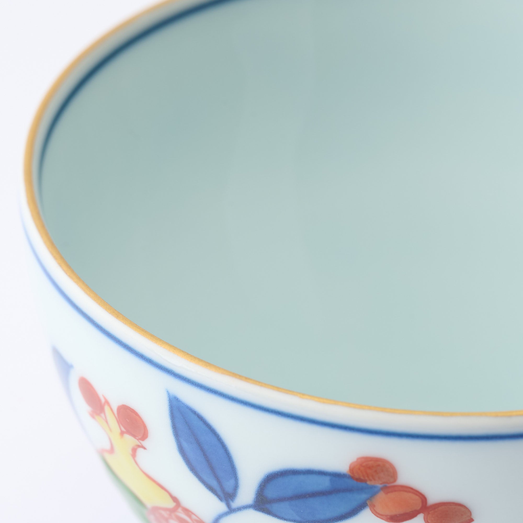 Somenishiki Pomegranate and Flower Cup and Saucer