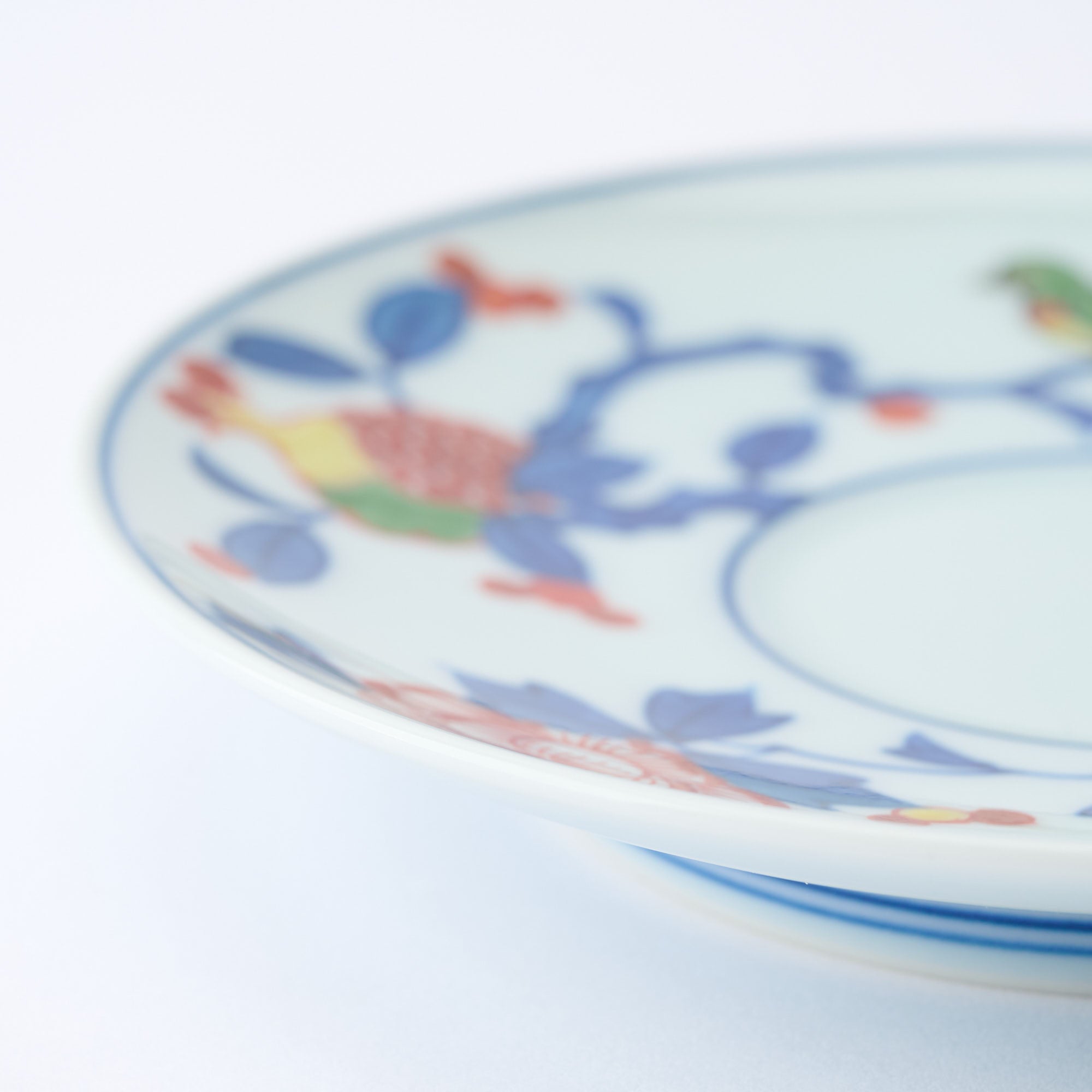 Somenishiki Pomegranate and Flower Cup and Saucer