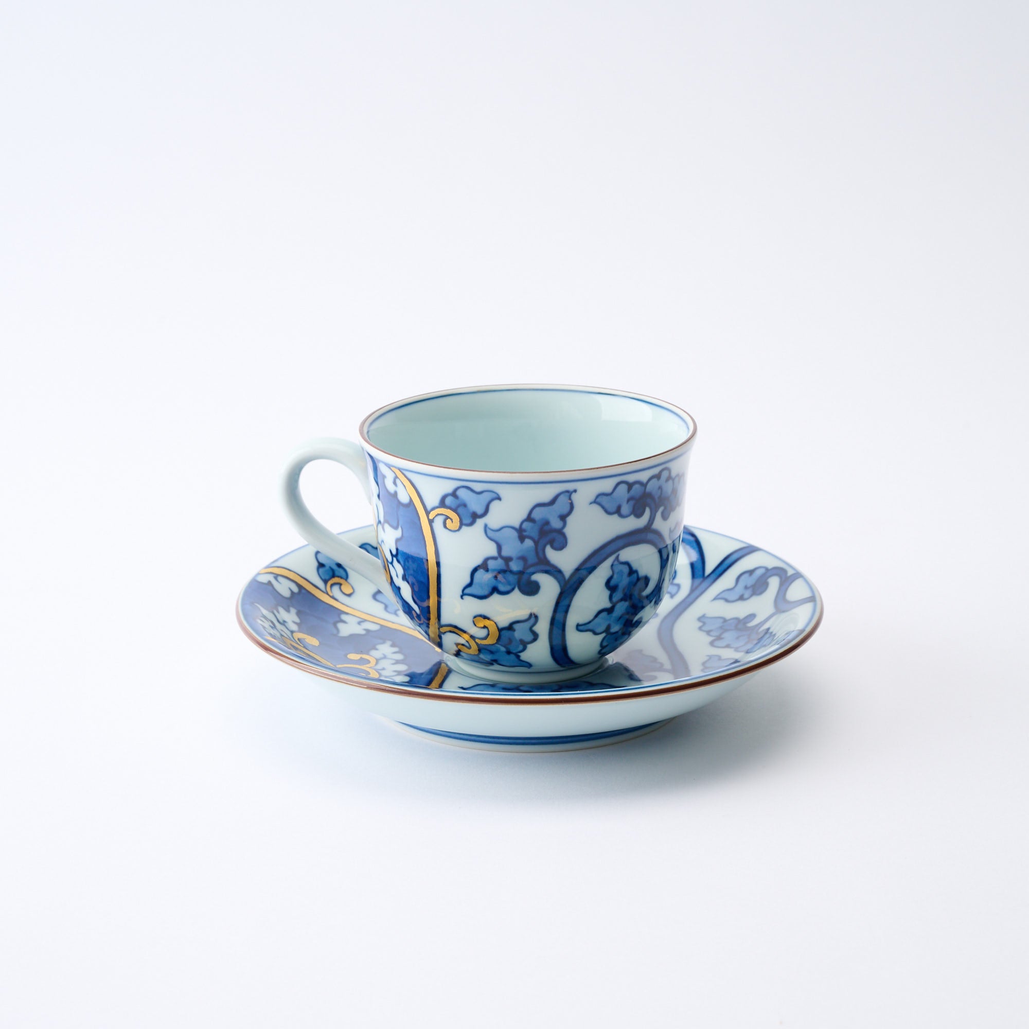 Blue Knotted Arabesque Cup and Saucer