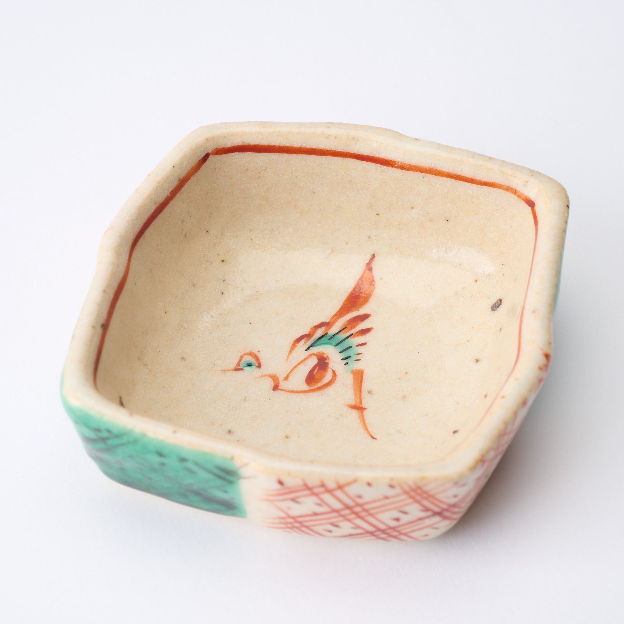 Akae Diamond Pattern Sauce Plate