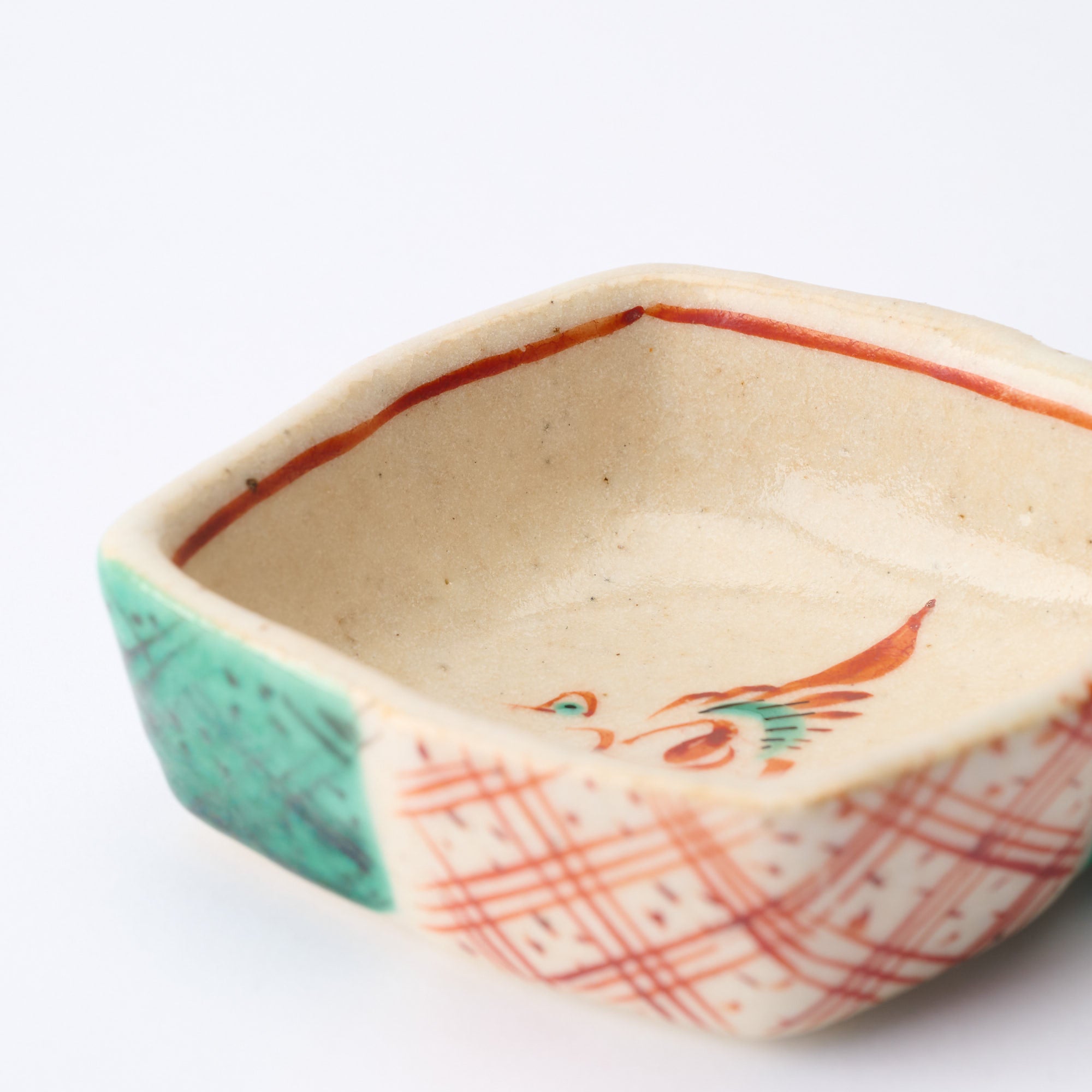 Akae Diamond Pattern Sauce Plate