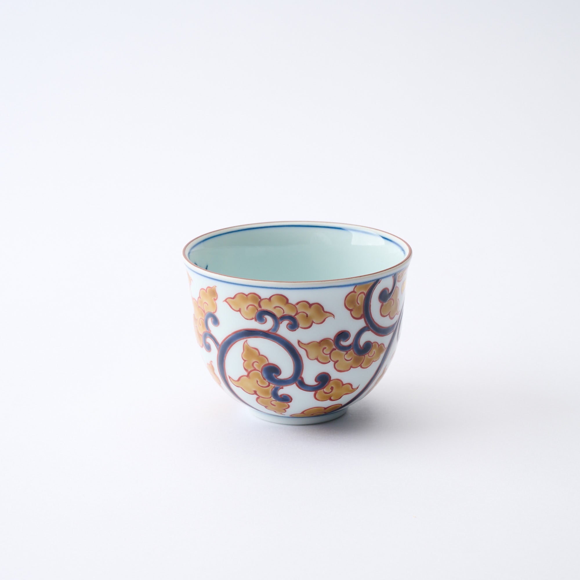 Deep Cobalt Knotted Arabesque Cup and Saucer
