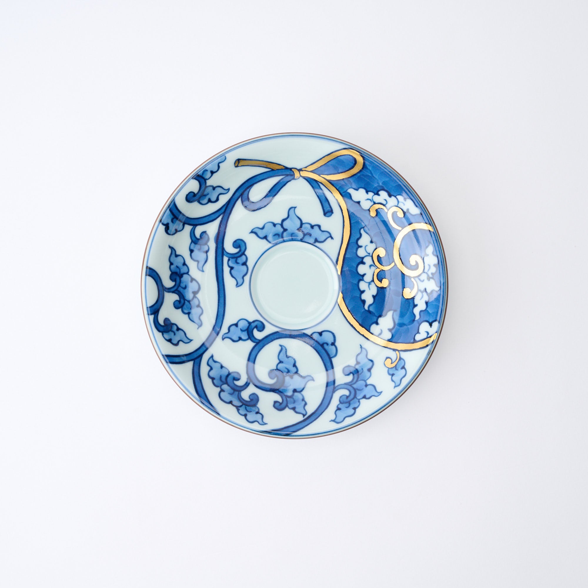 Blue Knotted Arabesque Cup and Saucer