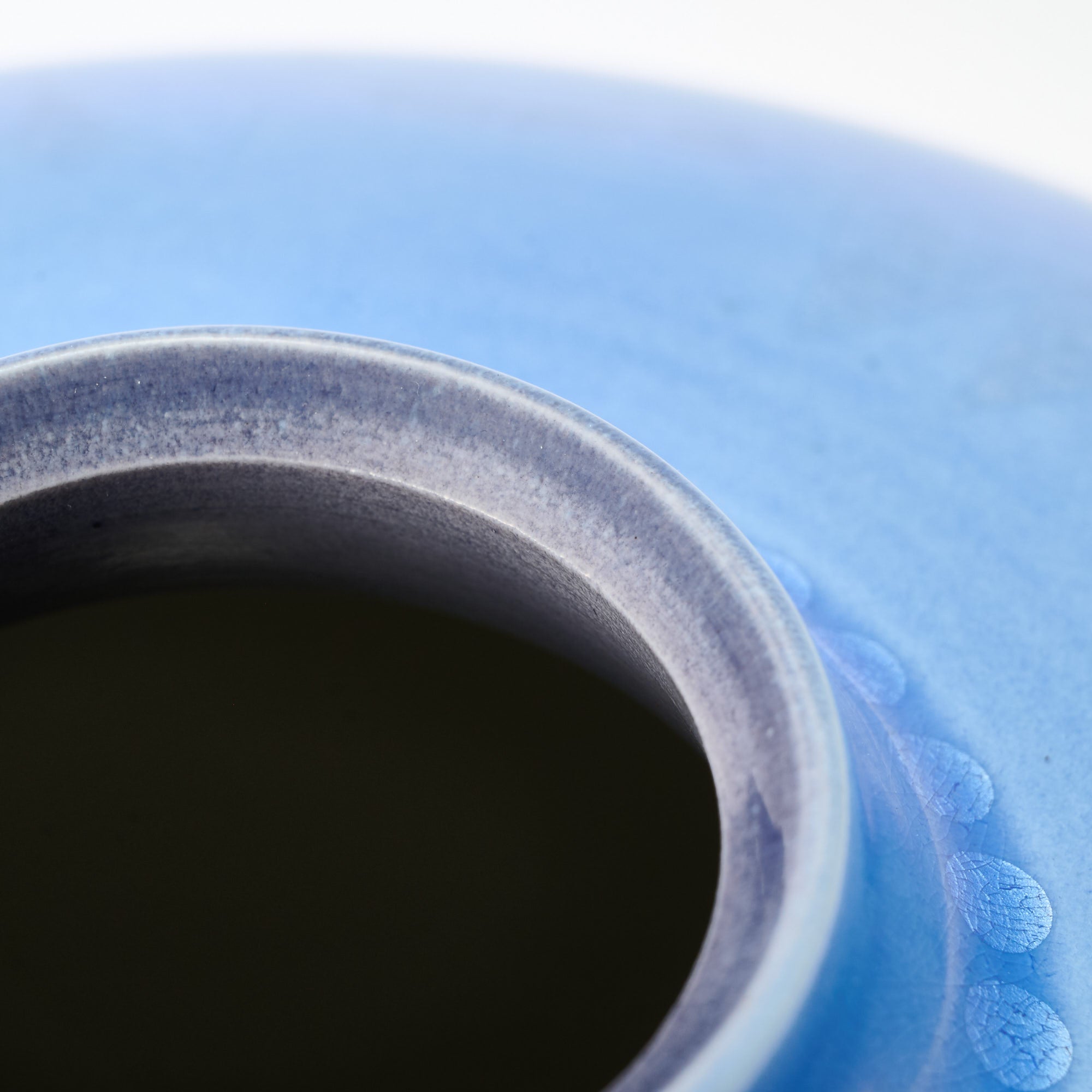 Yuri-Ginsai Pale Azure Flower Pattern Vase