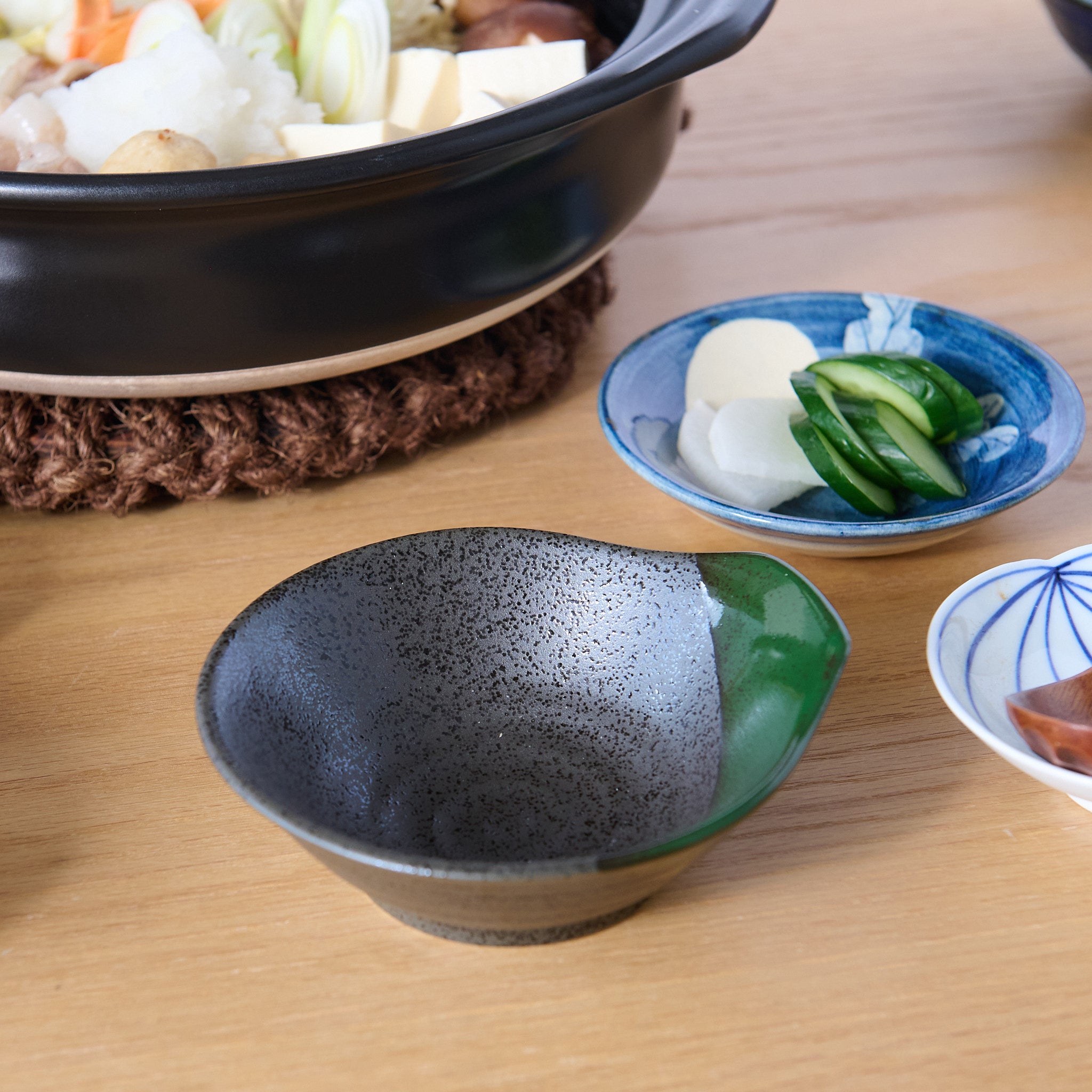 Cuenco Tonsui Negro y Verde