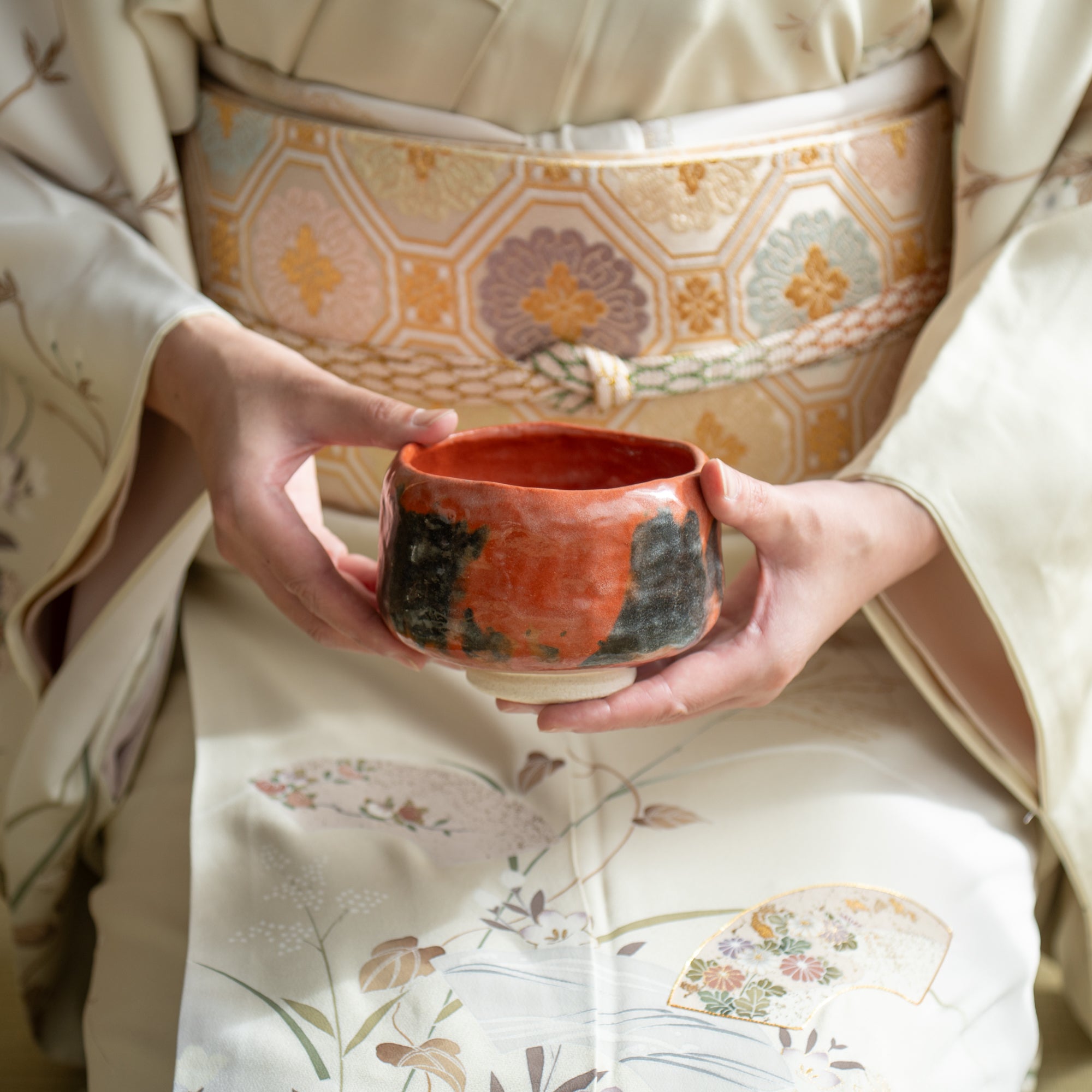 Red Raku Matcha Bowl