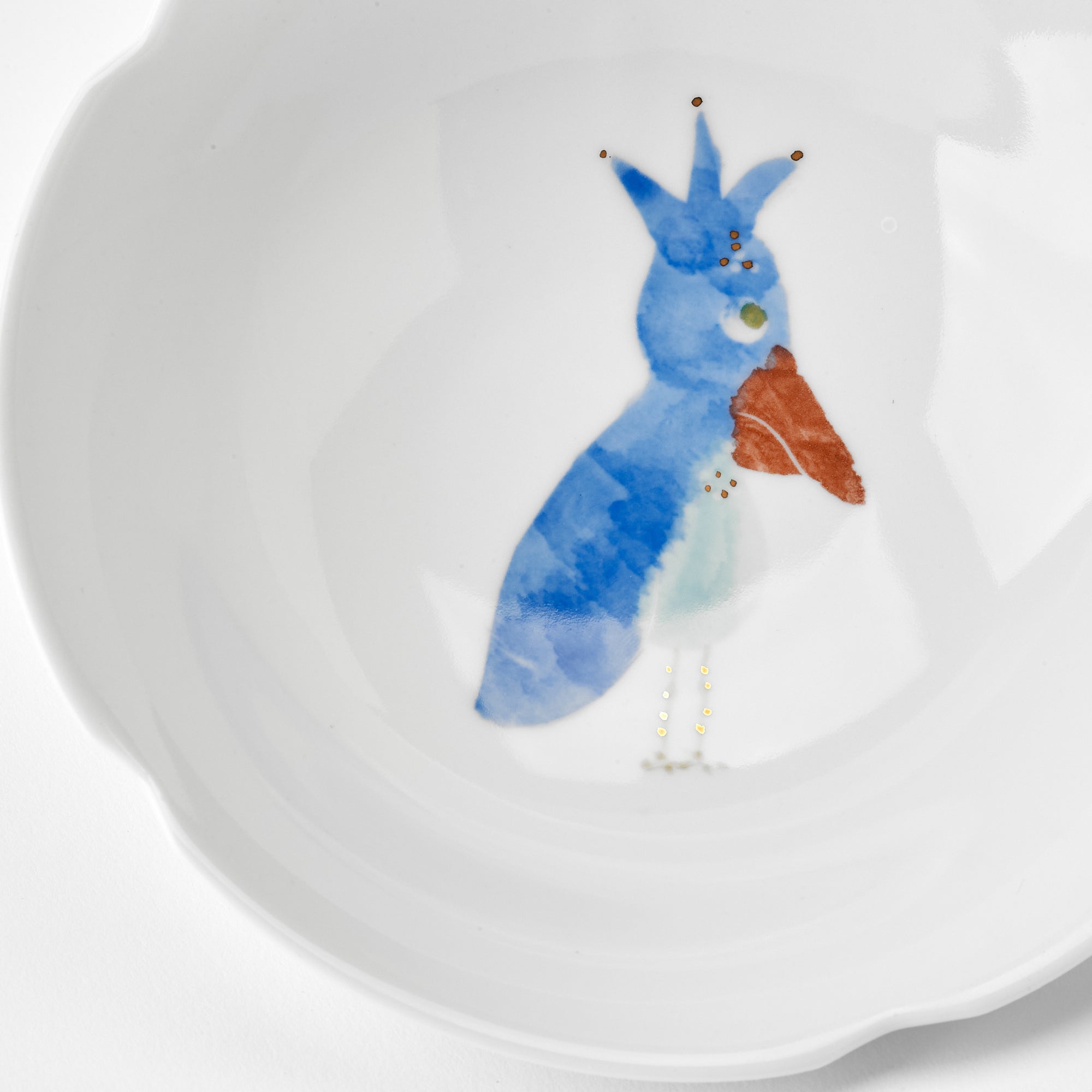 Shoebill Flower Shaped Medium Bowl