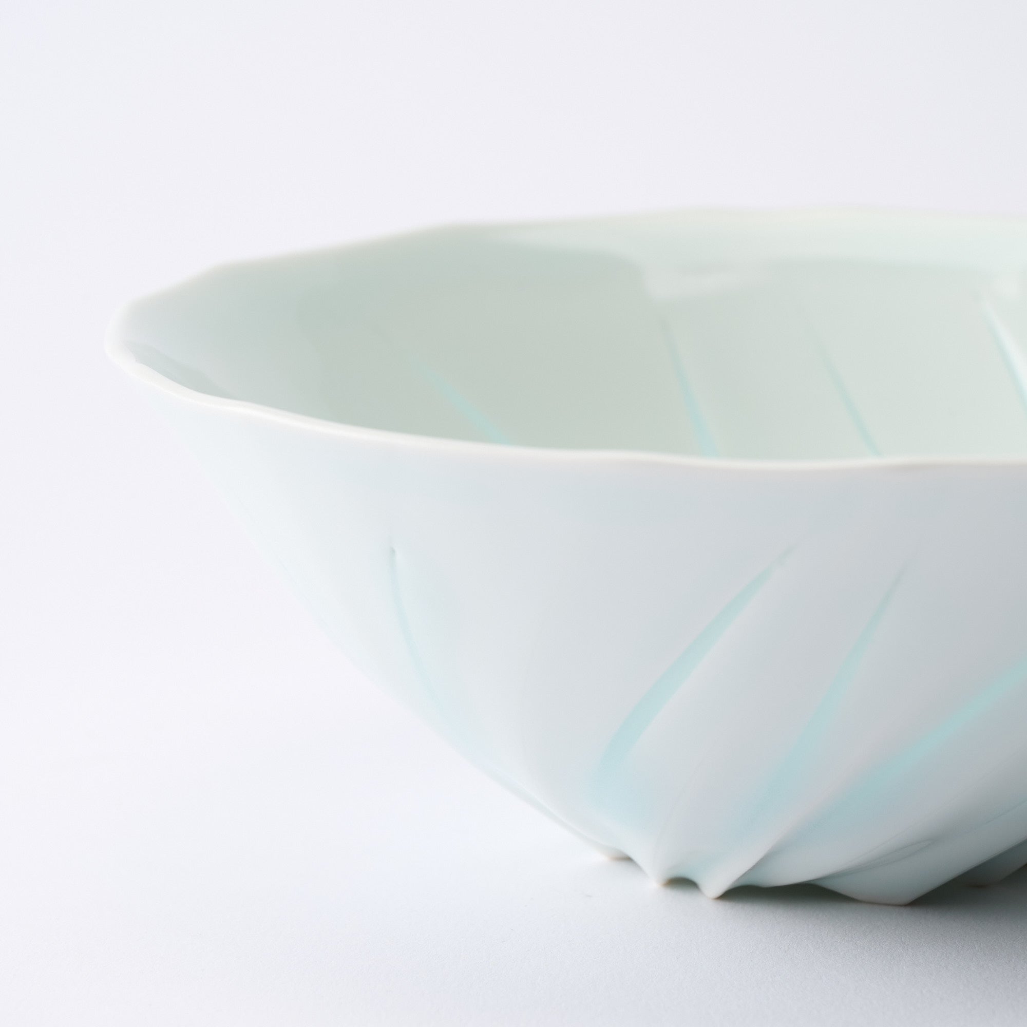 Clad in Light Faceted Matcha Bowl