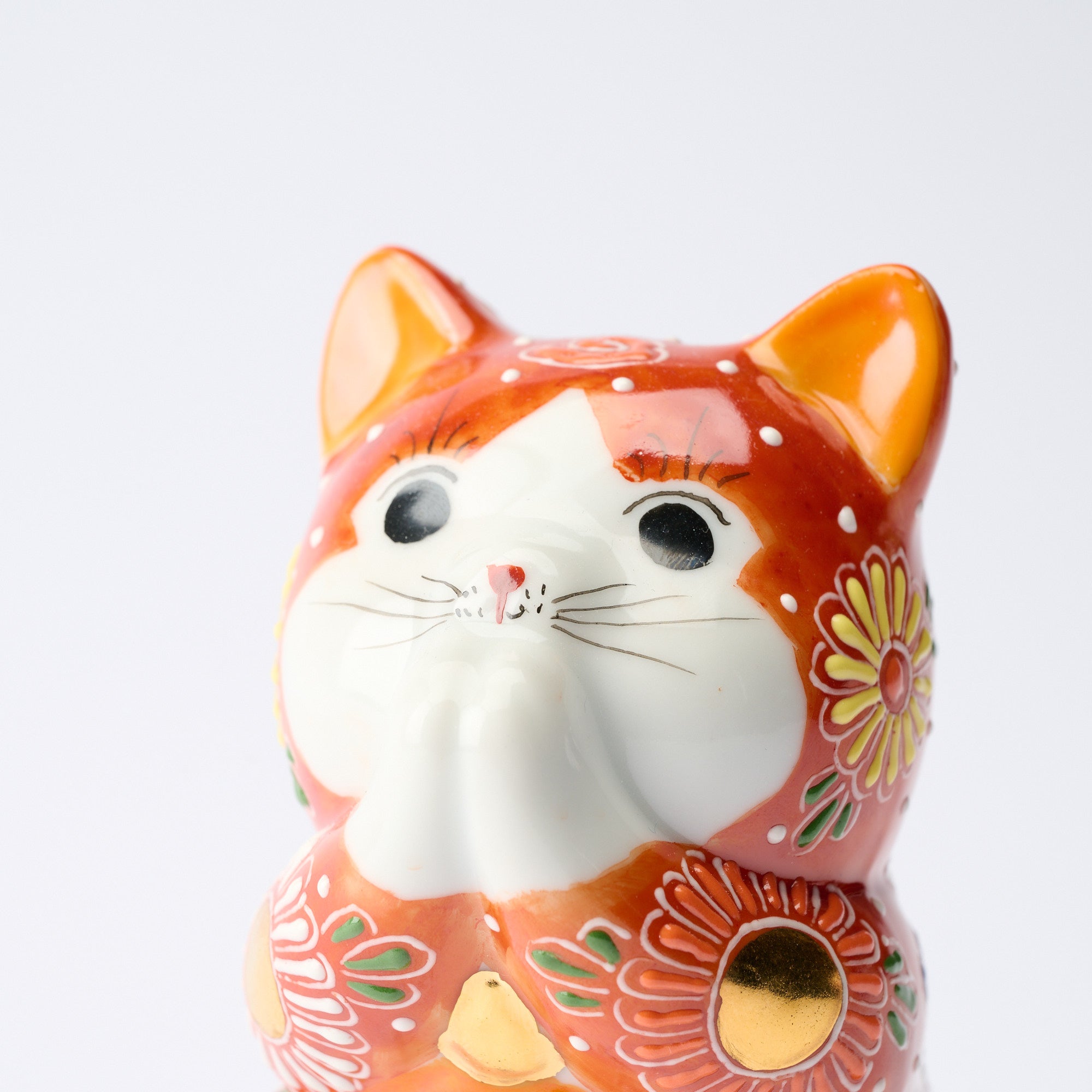 Red Mori Oinori Neko Lucky Cat