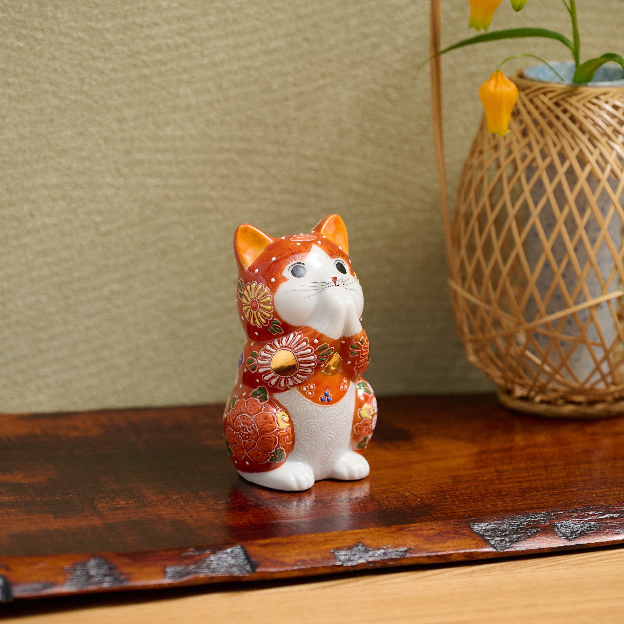Red Mori Oinori Neko Lucky Cat