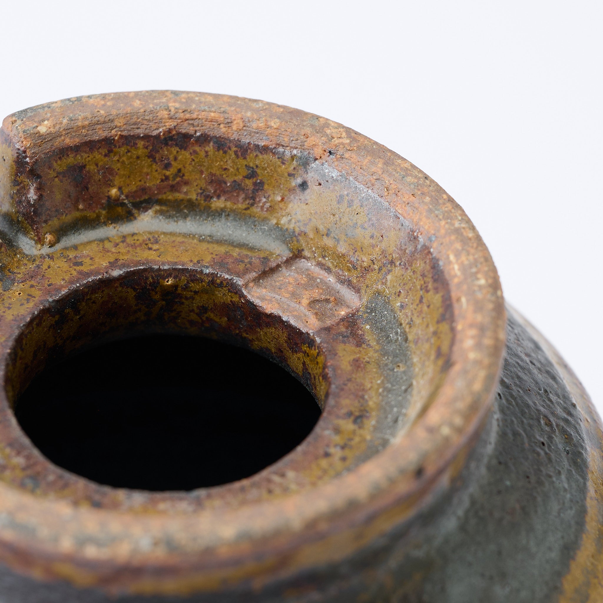 Fackel Braun Einlegearbeit Schwarz Pflanztopf 3,1 Zoll