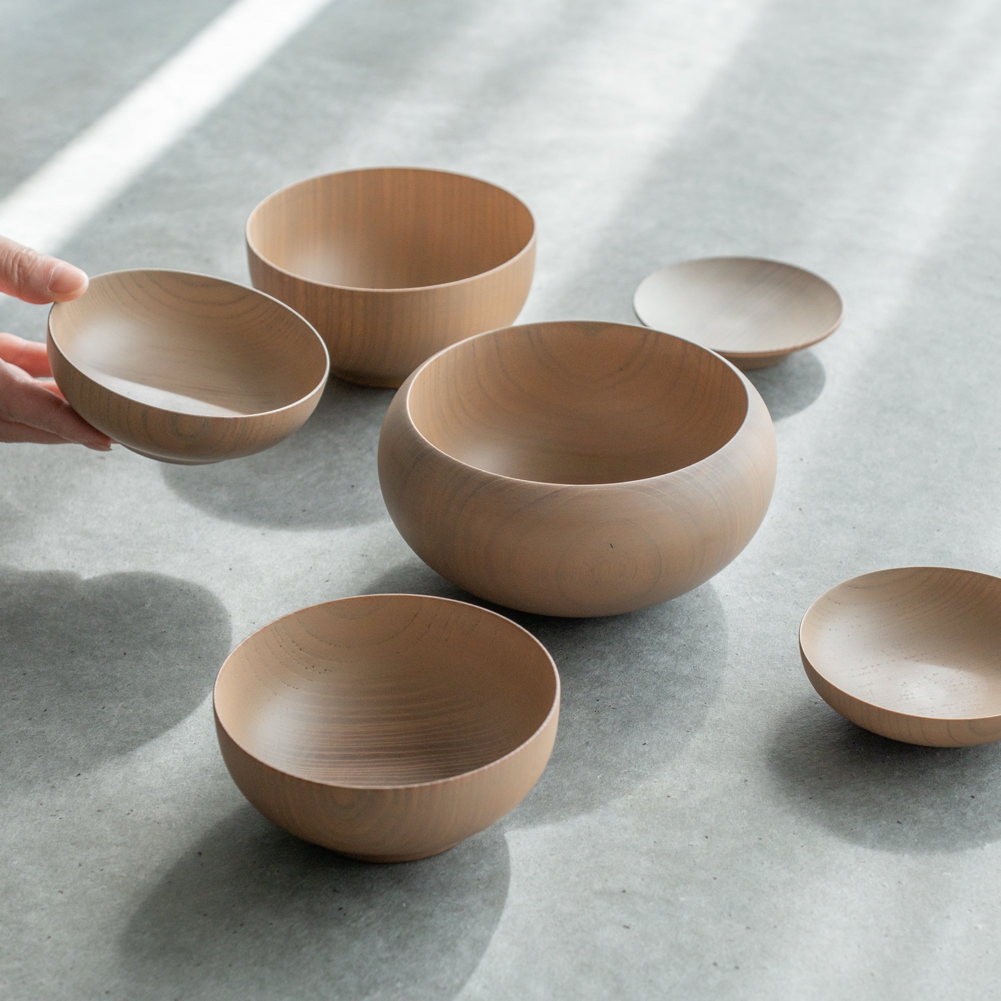 White Matte Wipe-Lacquer Finish Oryoki Bowl Set