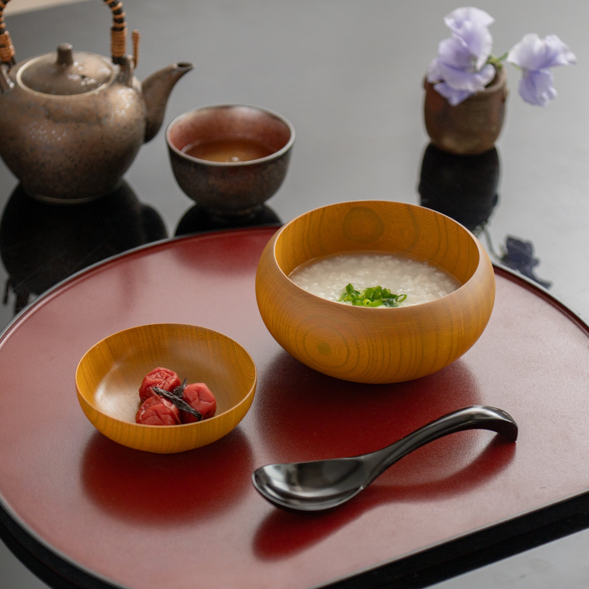 Yellow Matte Wipe-Lacquer Finish Oryoki Bowl Set
