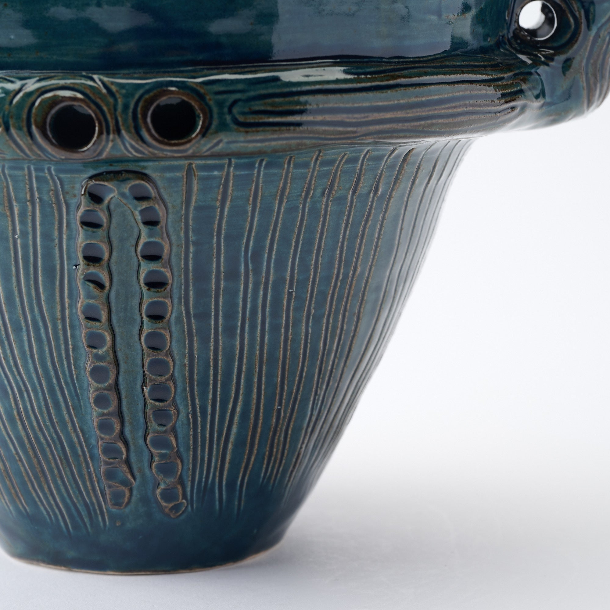 Suien Blue Jomon Cachepot