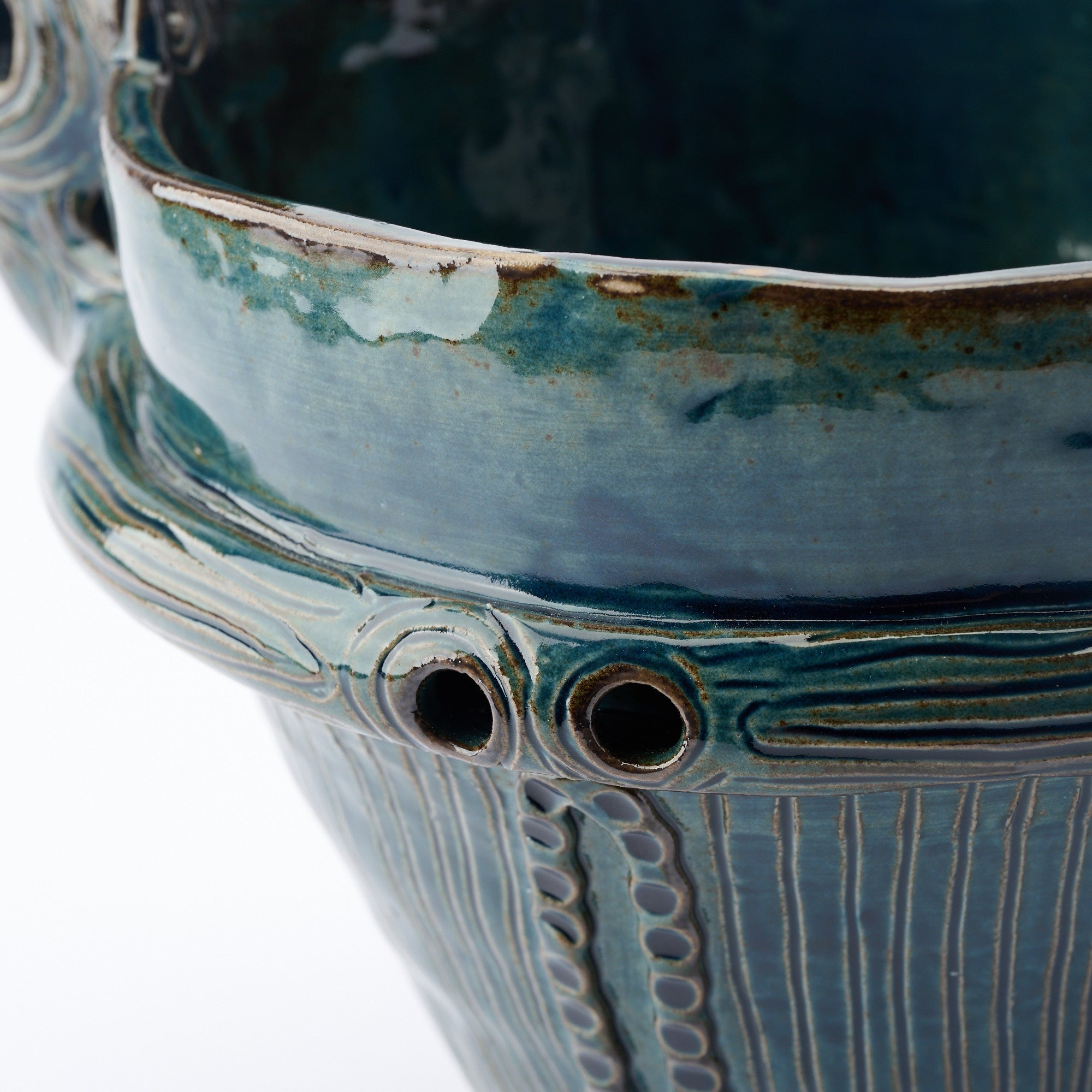 Suien Blue Jomon Cachepot