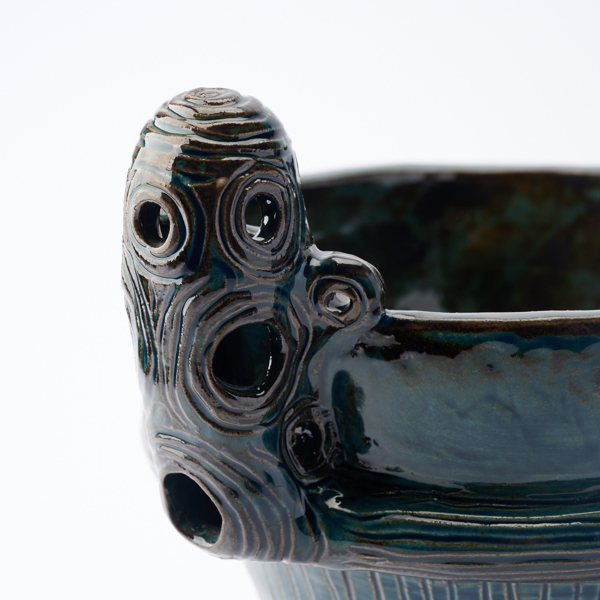 Suien Blue Jomon Cachepot